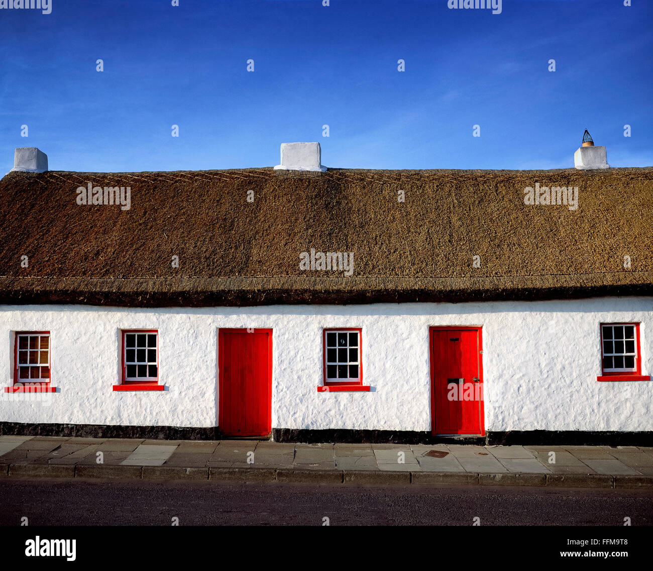Andrew Jackson strohgedeckten Hütte Carrickfergus Antrim-Nordirland Stockfoto