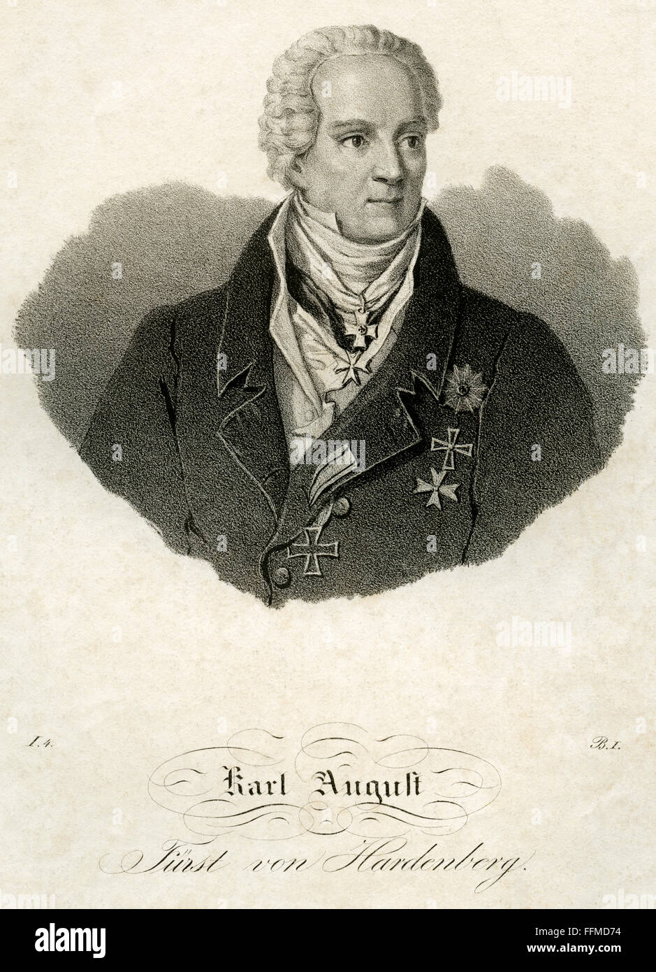 Karl August Fürst von Hardenberg Stockfoto, Bild 95721112 Alamy