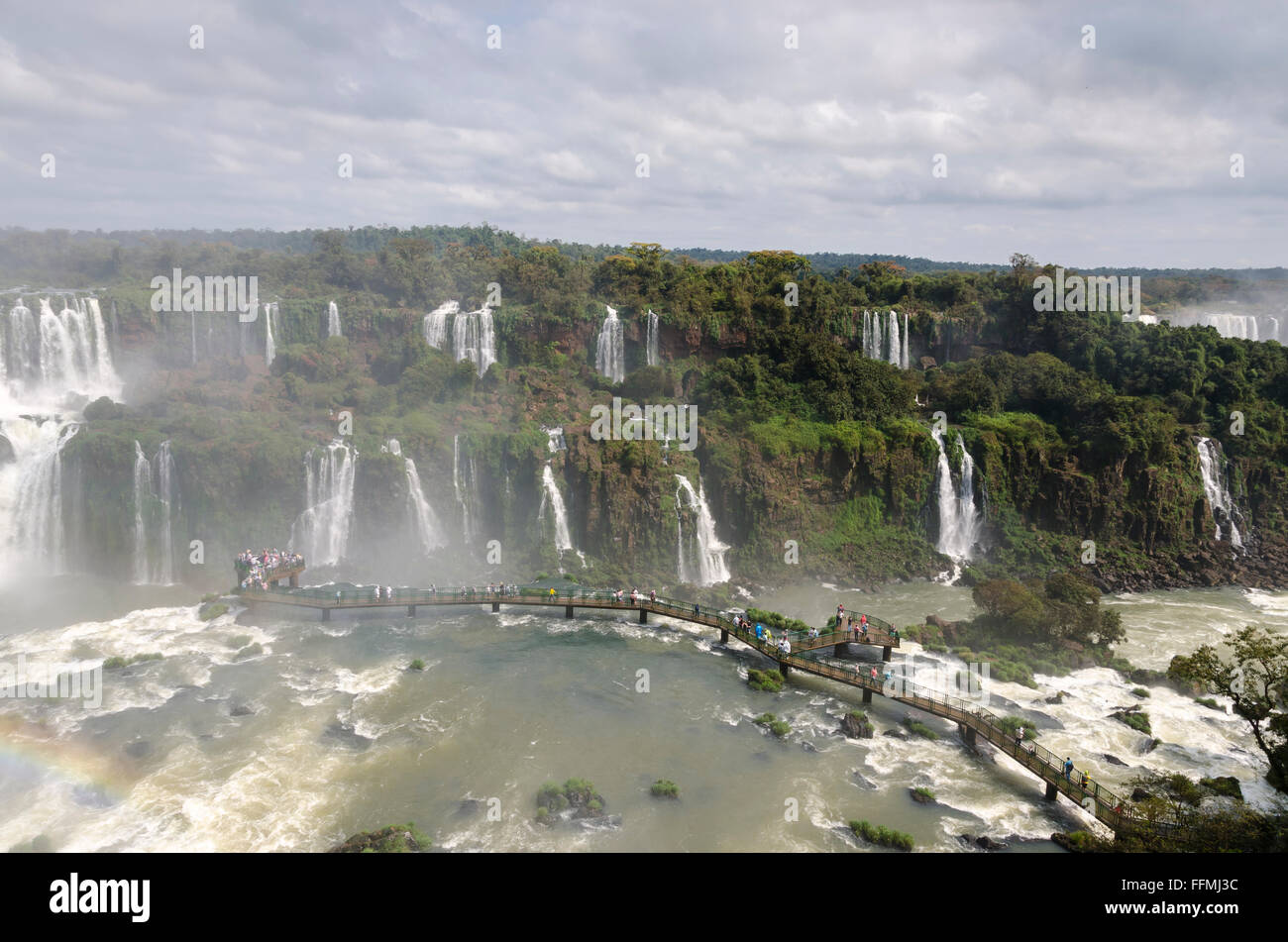 Iguacu Wasserfall fällt in Brasilien und Argentinien Stockfoto