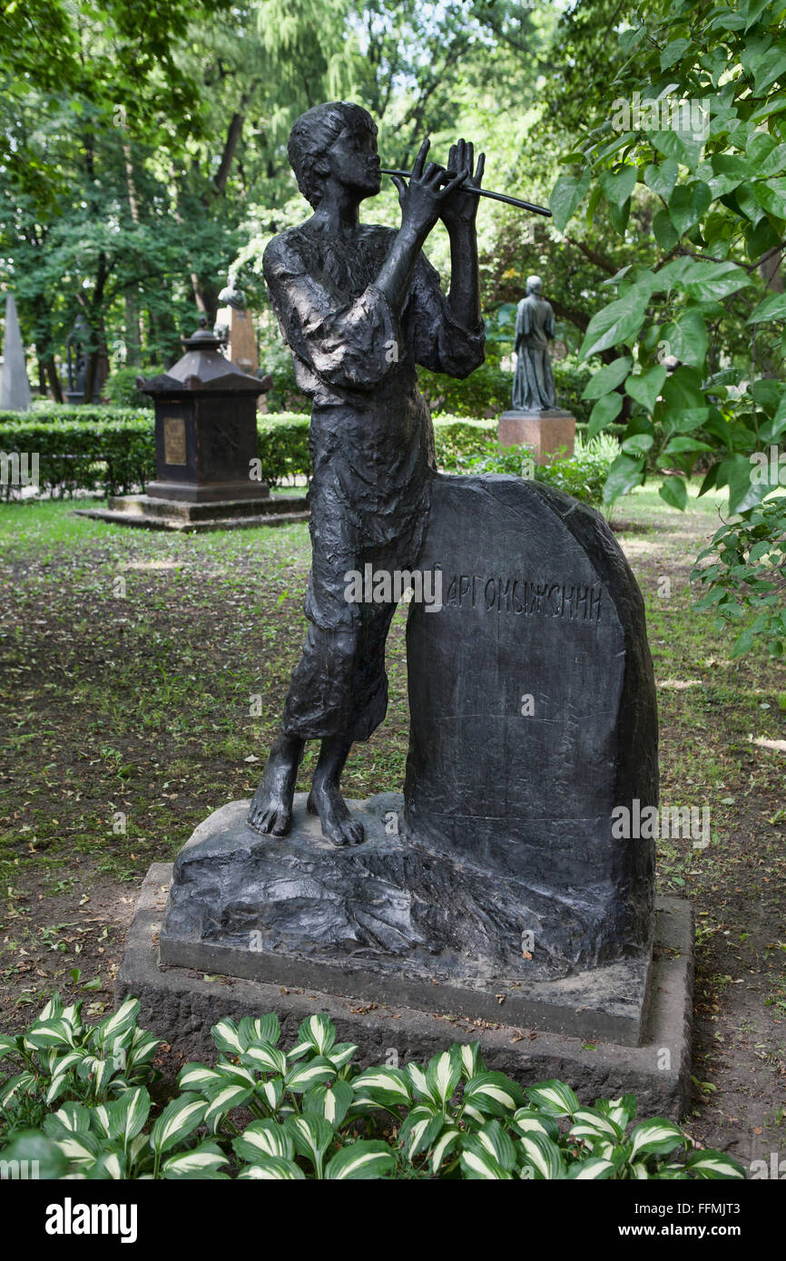 Alexander Sergejewitsch Dargomyzhsky, Alexander Newski Lavra. Tikhvin Friedhof, Sankt Petersburg, Russland, Stockfoto