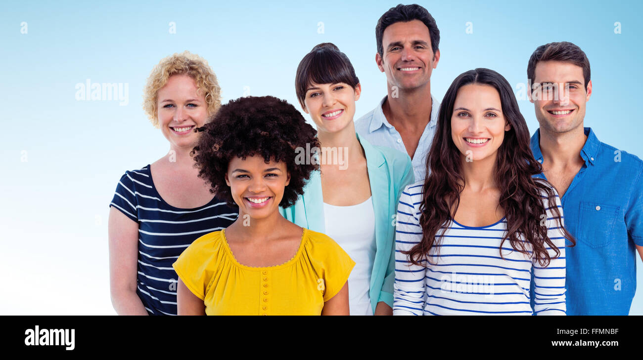 Zusammengesetztes Bild Porträt des Kreativteams Stockfoto