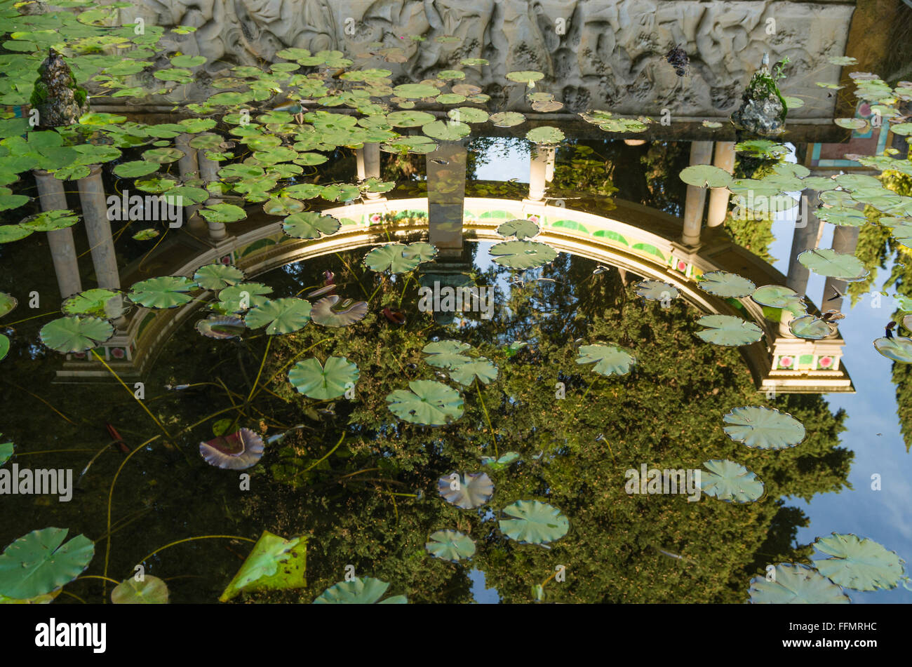 Fontana Rosa Garten, Menton, PACA, Frankreich Stockfoto