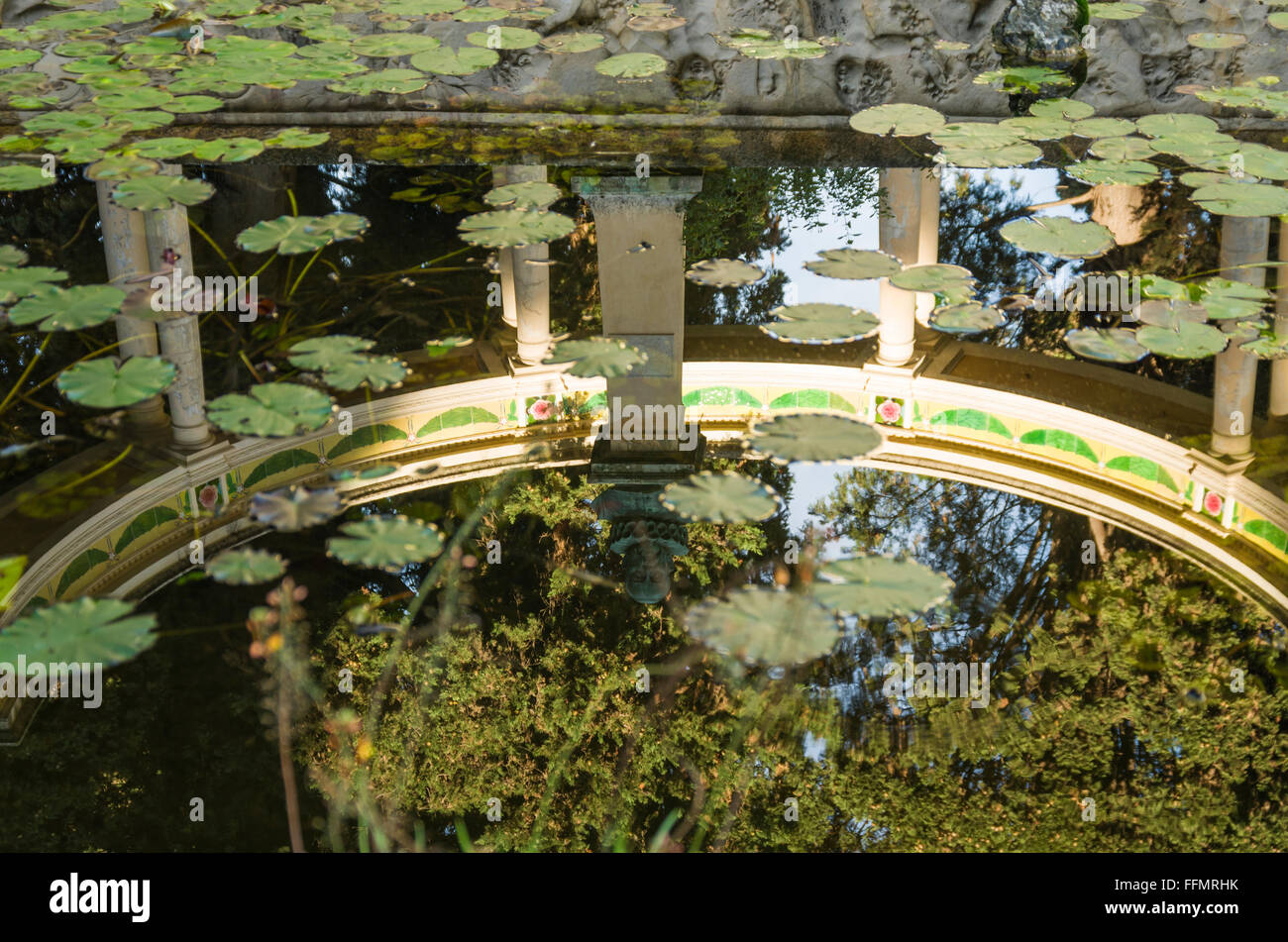 Fontana Rosa Garten, Menton, PACA, Frankreich Stockfoto