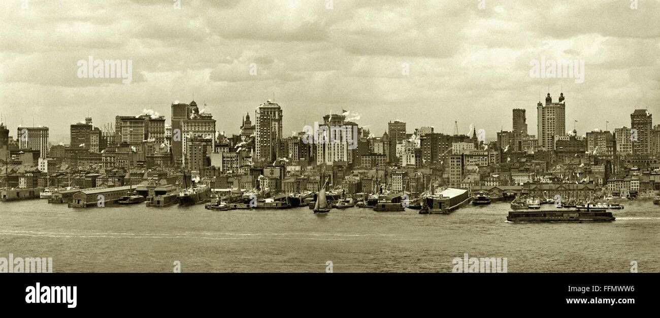 Manhattan - New-York - Ansichtskarte - 1900 Stockfoto