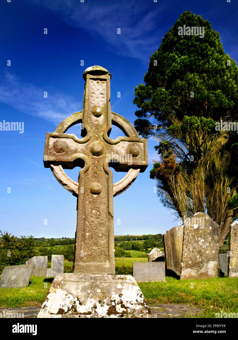 Ahenny hohe Kreuze, Tipperary, Irland Stockfoto