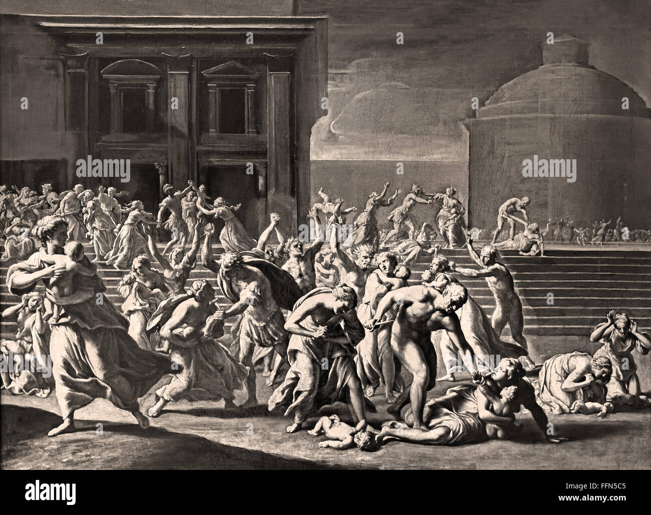 Das Massaker der unschuldigen - Le Massaker des Innoçents Jacques Stella 1596-1657 Frankreich Französisch Stockfoto