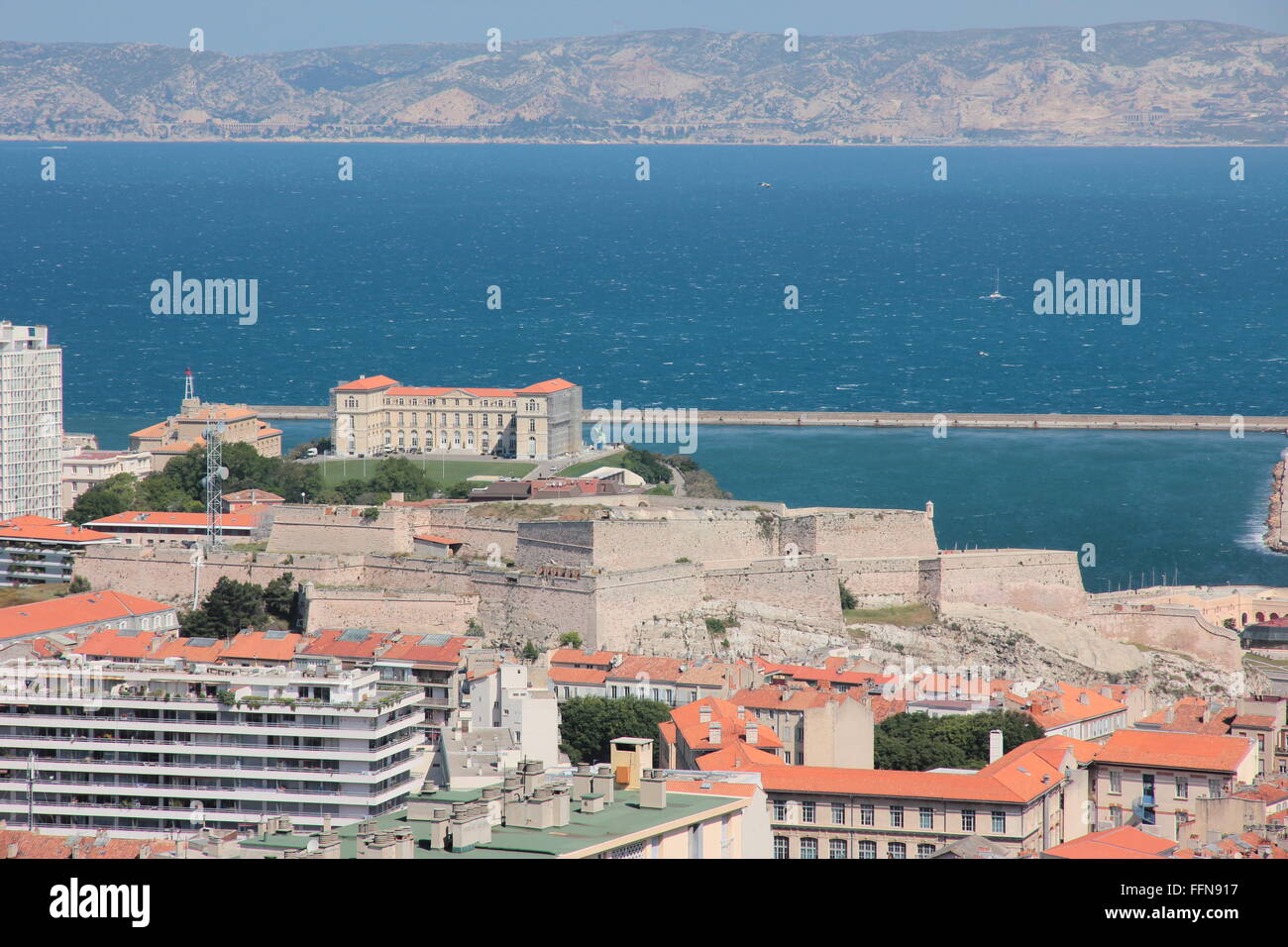 Geographie/reisen, Frankreich, Marseille, Palais du Pharo, Fort Saint-Jean, Additional-Rights - Clearance-Info - Not-Available Stockfoto