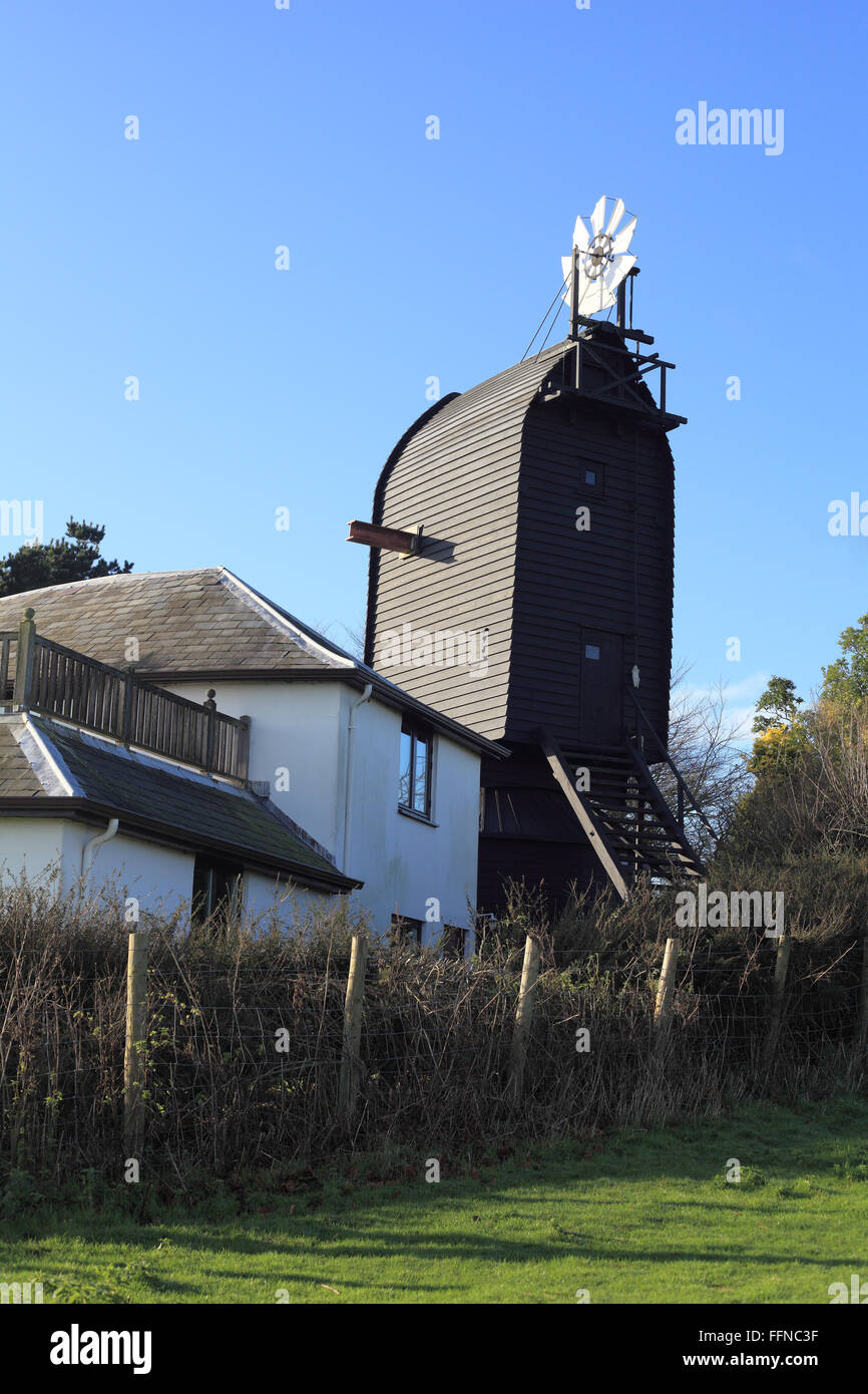 Hogg Hill Mühle ist ein 18. Jahrhundert restauriert Kittel Windmühle in Icklesham. Heute ist es Sir Paul McCartney Tonstudio, UK. Stockfoto