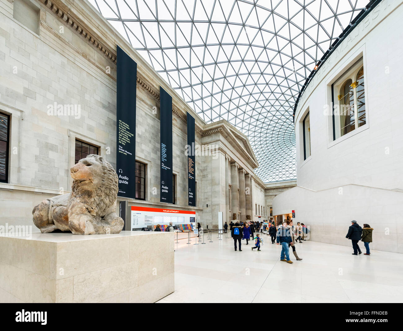 Der Great Court im British Museum, Bloomsbury, London, England, UK Stockfoto