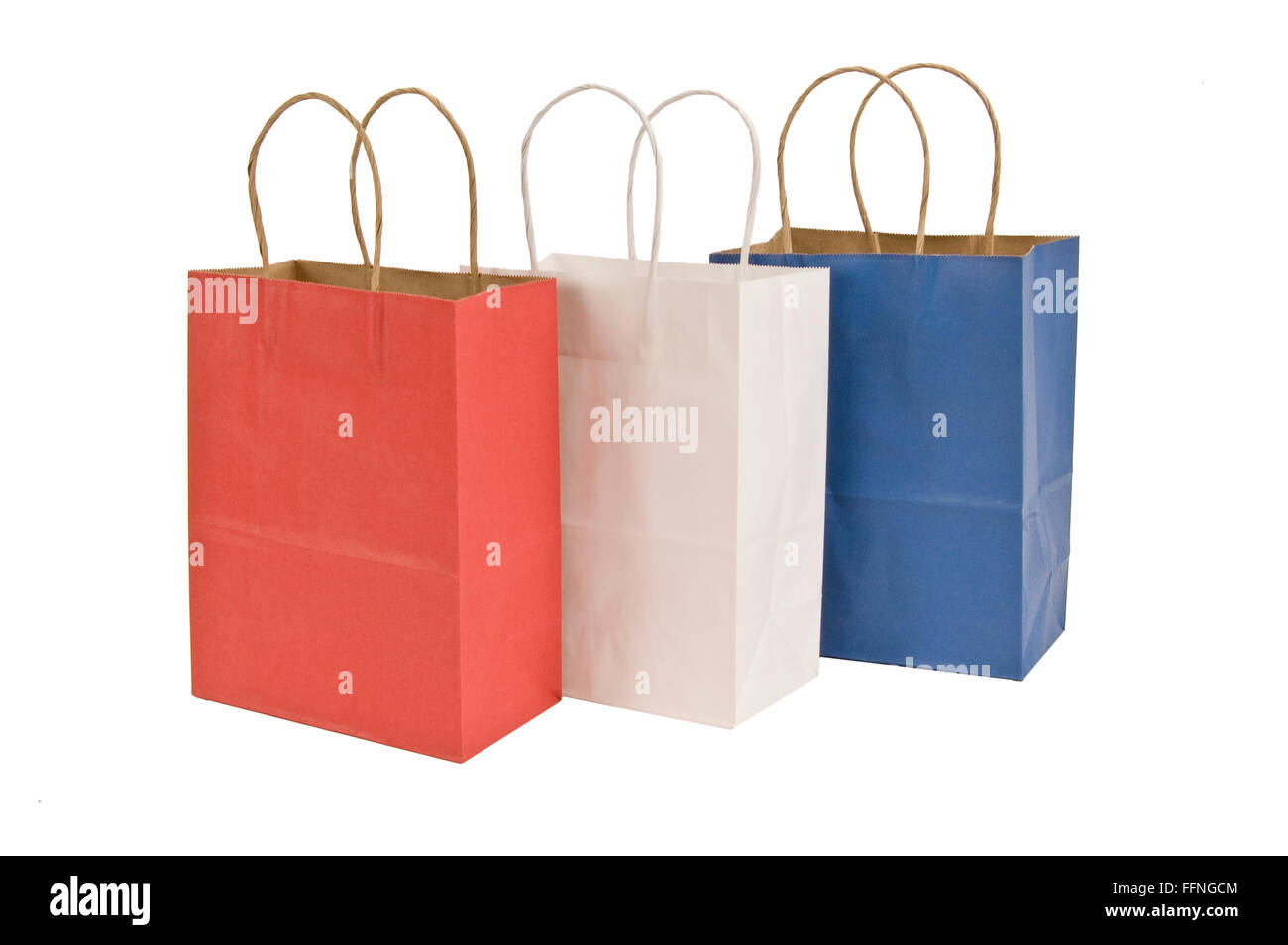 Patriotische Einkaufstaschen Stockfoto