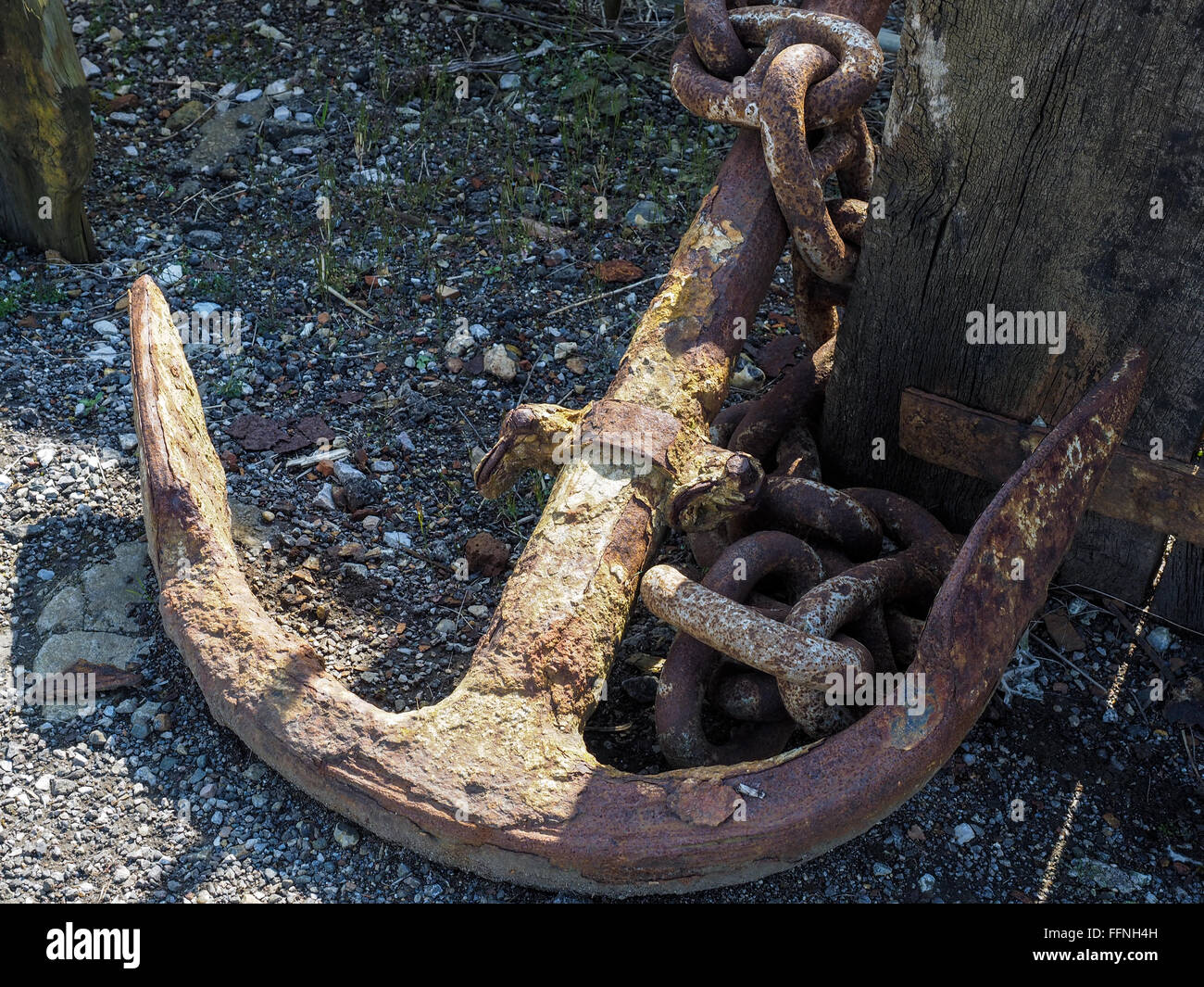 Alten rostigen Anker Stockfoto