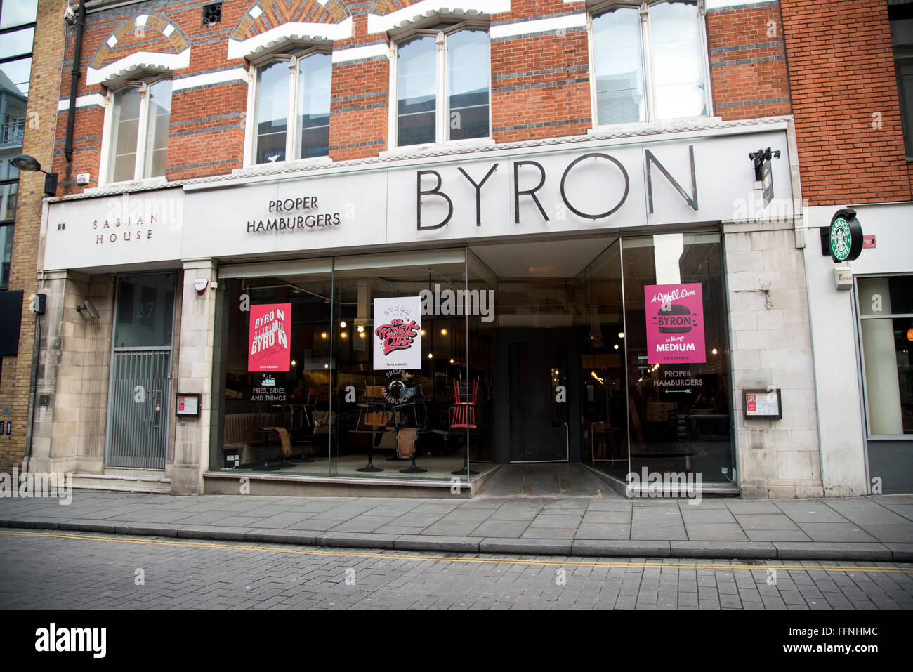 Byron Hamburger gemeinsame Restaurant café Stockfoto