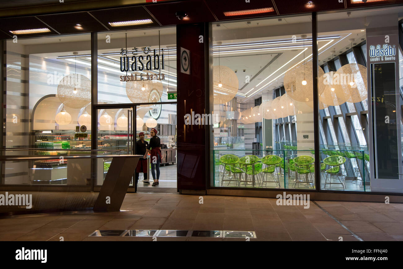 Wasabi Japanese Restaurant-Café-Kette Stockfoto