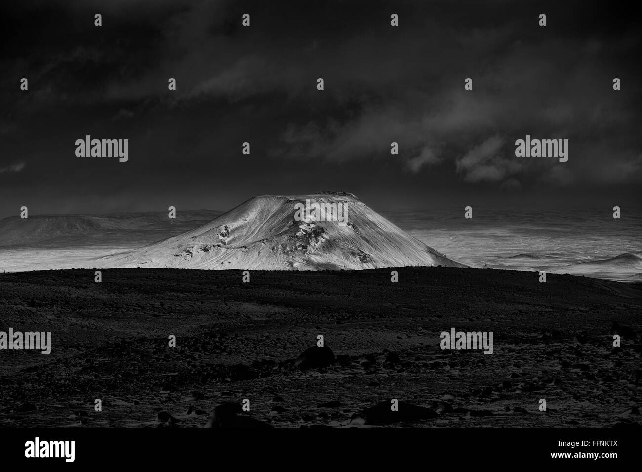 Berg in Kaldidalur, Südisland Stockfoto