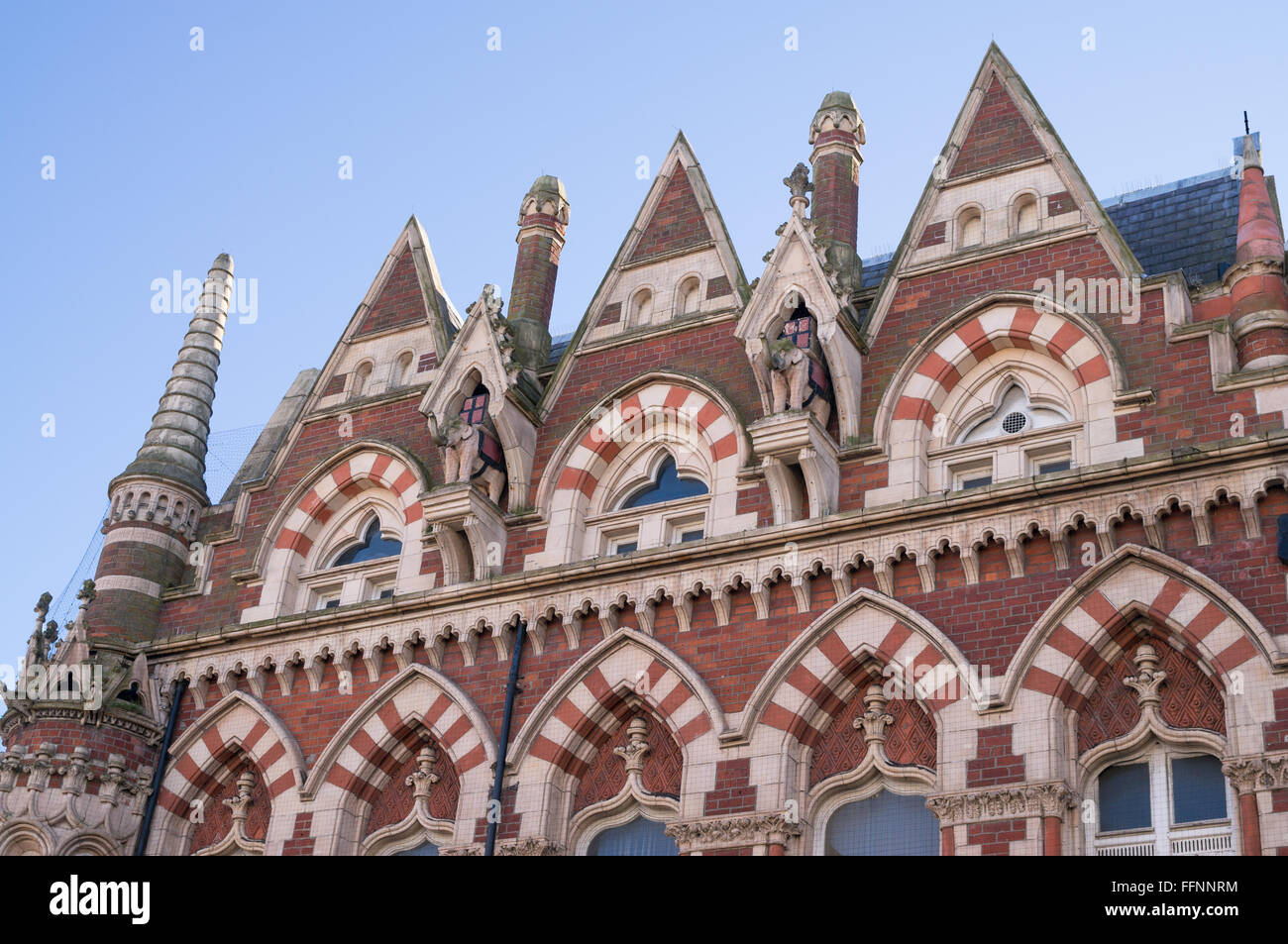 Hindu oder venezianischen gotische Architektur des ehemaligen Elefant Teestuben in Sunderland North East England, UK Stockfoto