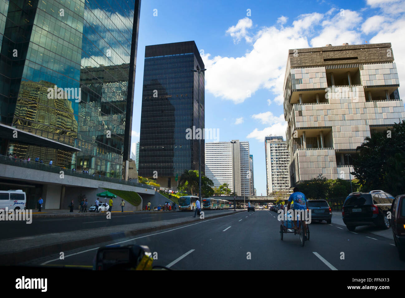 Gebäude am Republica Chile Avenue. Lapa Nachbarschaft. Rio De Janeiro. Brazilien Stockfoto