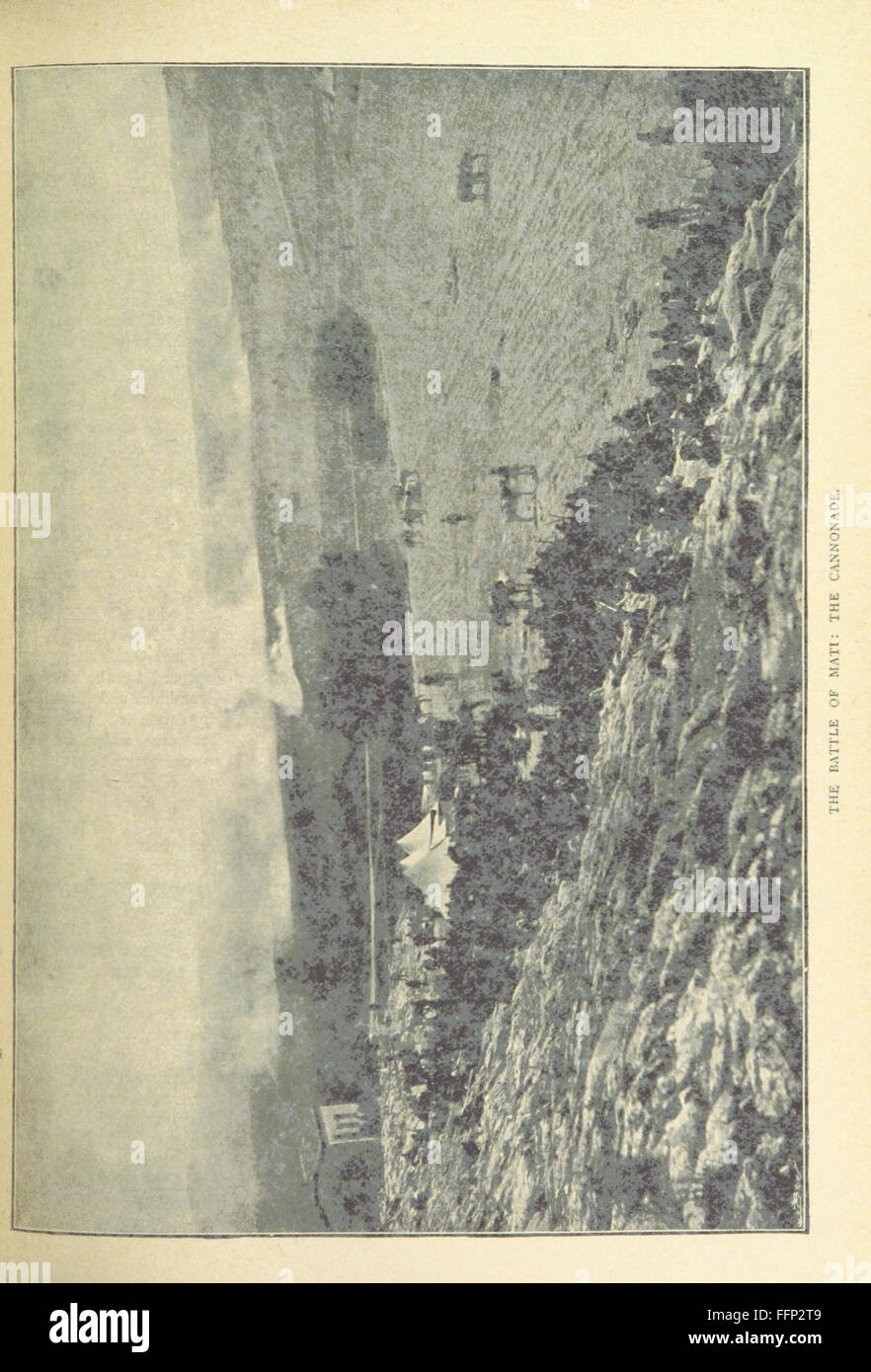 Dieses Vintage-Buch behandelt die militärischen Konflikte und Kriege der 1890er Jahre und beschreibt die wichtigsten Schlachten, Strategien und das geopolitische Klima der Epoche. Es enthält historische Illustrationen, um das Verständnis der Kriegsführung dieser Zeit zu verbessern. Stockfoto