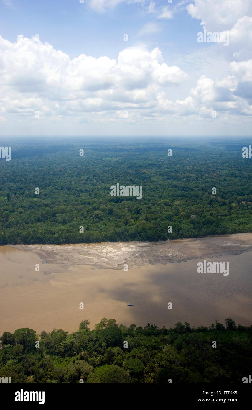 Luftaufnahme des Amazonas in Ecuador Stockfoto