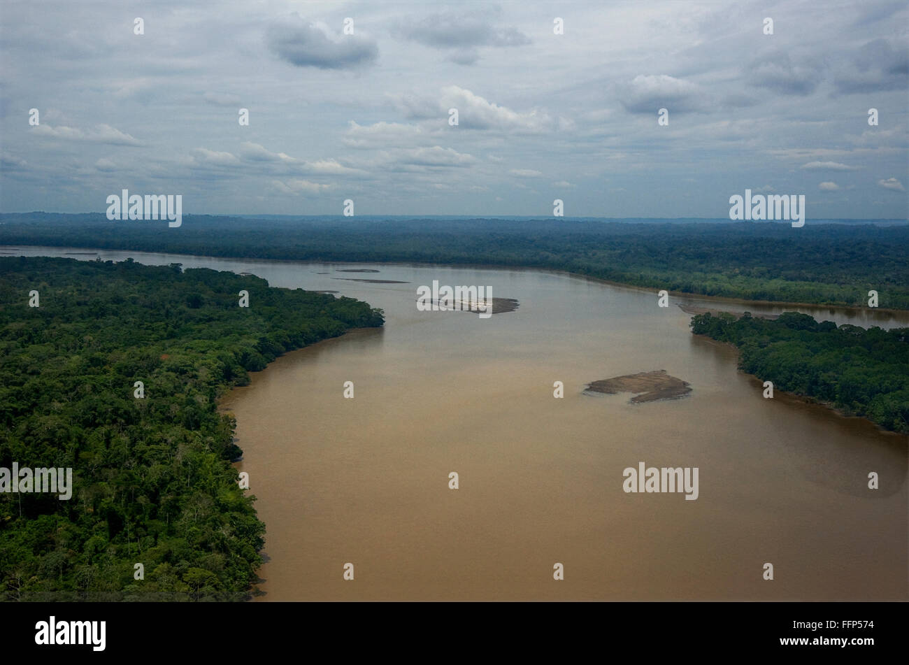 Luftaufnahme des Amazonas in Ecuador Stockfoto