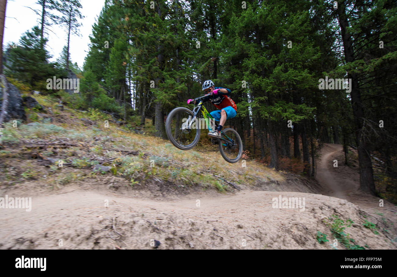 Rudy Rudolph Berg Bike Krug Mountain Ranch Routen Luft beim Stockfoto