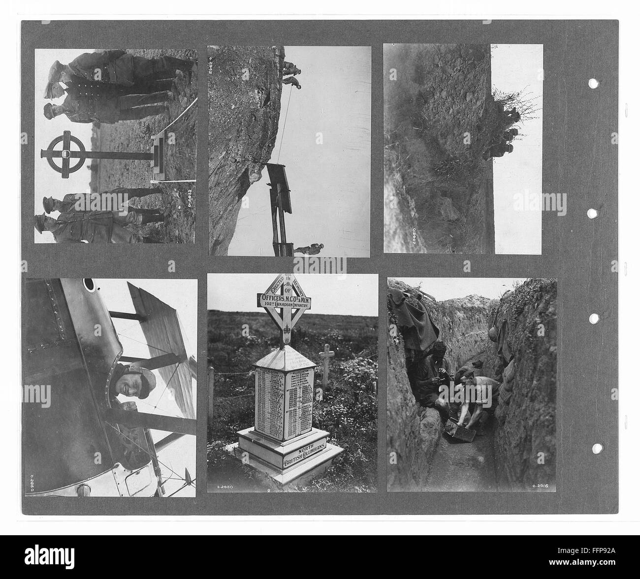 „Canadian Official war Photographs, Volume 4“ ist eine Sammlung von Kriegsfotos, die von offiziellen kanadischen Fotografen während des Ersten Weltkriegs aufgenommen wurden. Dieser Band bietet eine visuelle Aufzeichnung der militärischen Beteiligung Kanadas und der Erfahrungen während des Krieges. Stockfoto