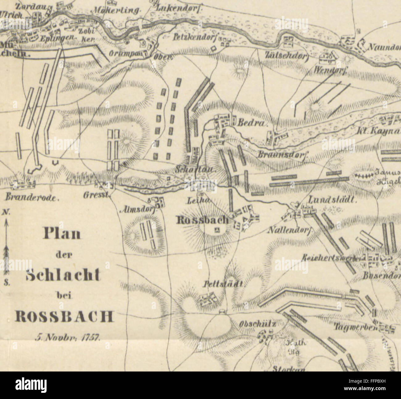 *Allgemeine Kriegsgeschichte aller Völker und Zeiten* ist eine umfassende Geschichte der Kriegsführung über verschiedene Nationen und Zeiten hinweg, herausgegeben von Prinz N. S. Galitzin. Die Arbeit liefert detaillierte Darstellungen wichtiger militärischer Konflikte, Strategien und historischer Figuren, die in Kriegen im Laufe der Geschichte beteiligt waren. Stockfoto