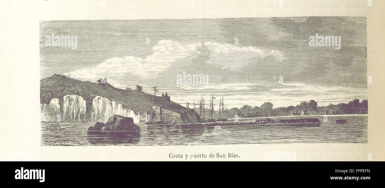 „La Vuelta al Mundo“ ist ein Reisebuch, das interessante und neuartige Reisen in verschiedene Länder dokumentiert, illustriert von den besten Künstlern dieser Zeit. Das Buch beleuchtet einzigartige Orte und Erlebnisse aus der ganzen Welt. Stockfoto