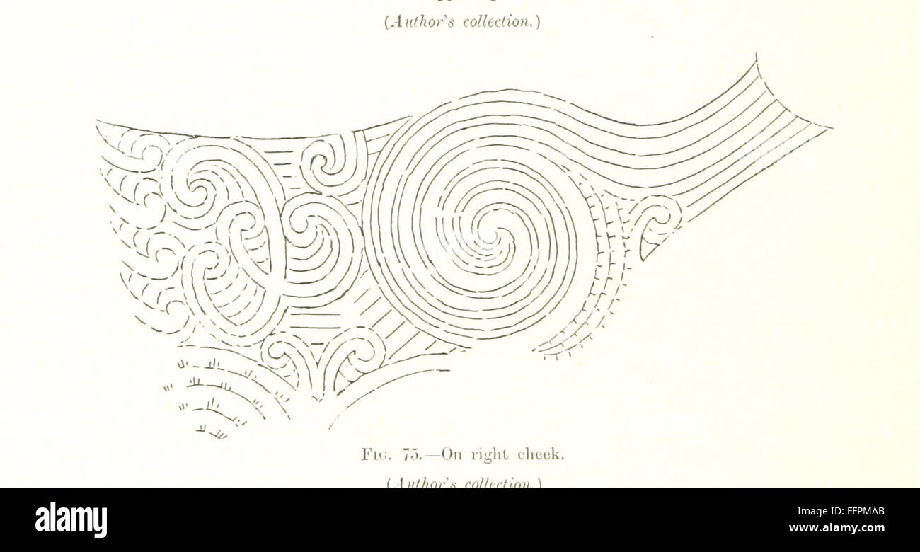 04 der "Moko; oder Maori Tätowierung... Mit... Illustrationen, etc. " Stockfoto
