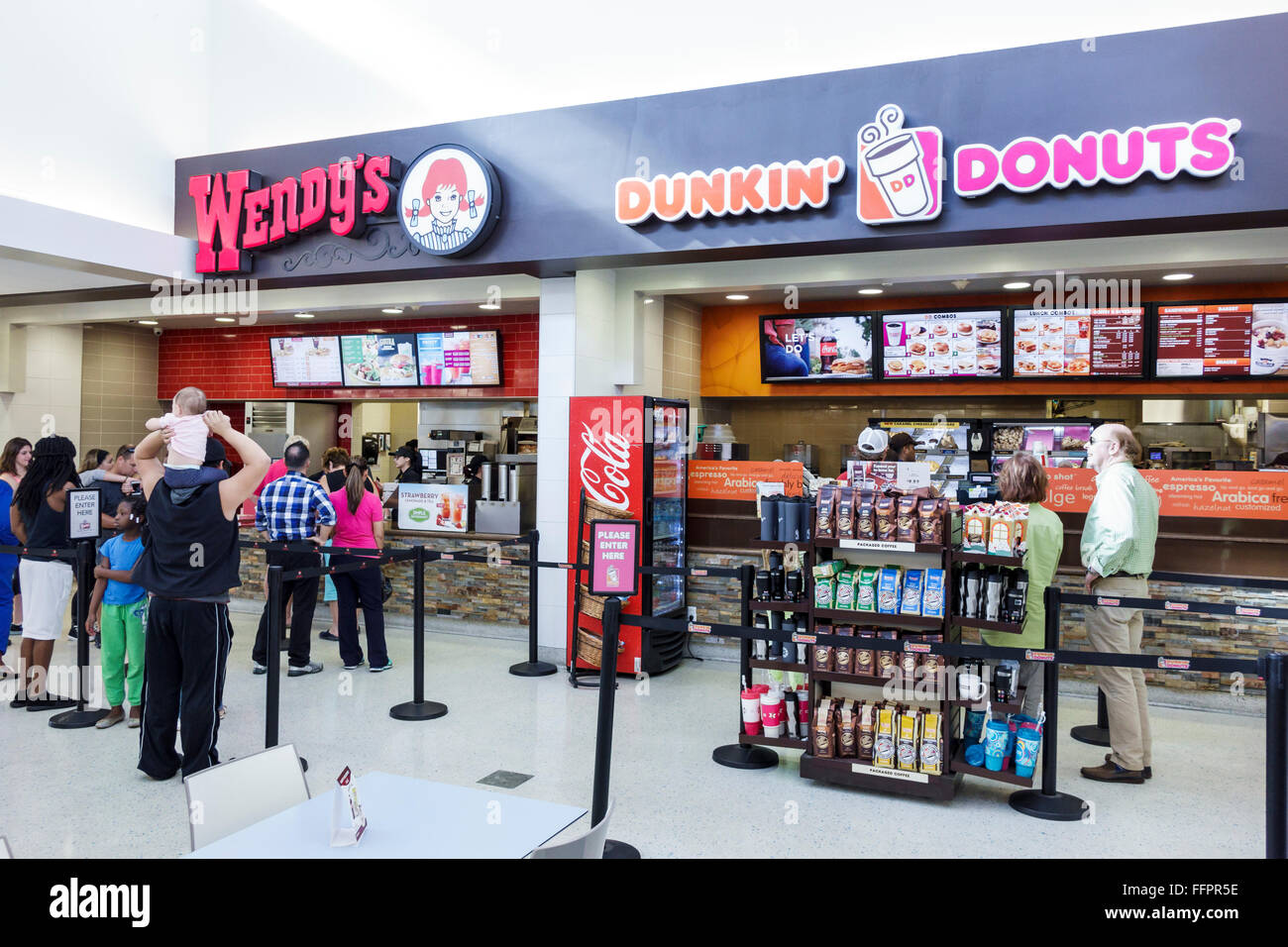 Florida South, Canoe Creek, Service Plaza, Rastplatz, innen, Food Court