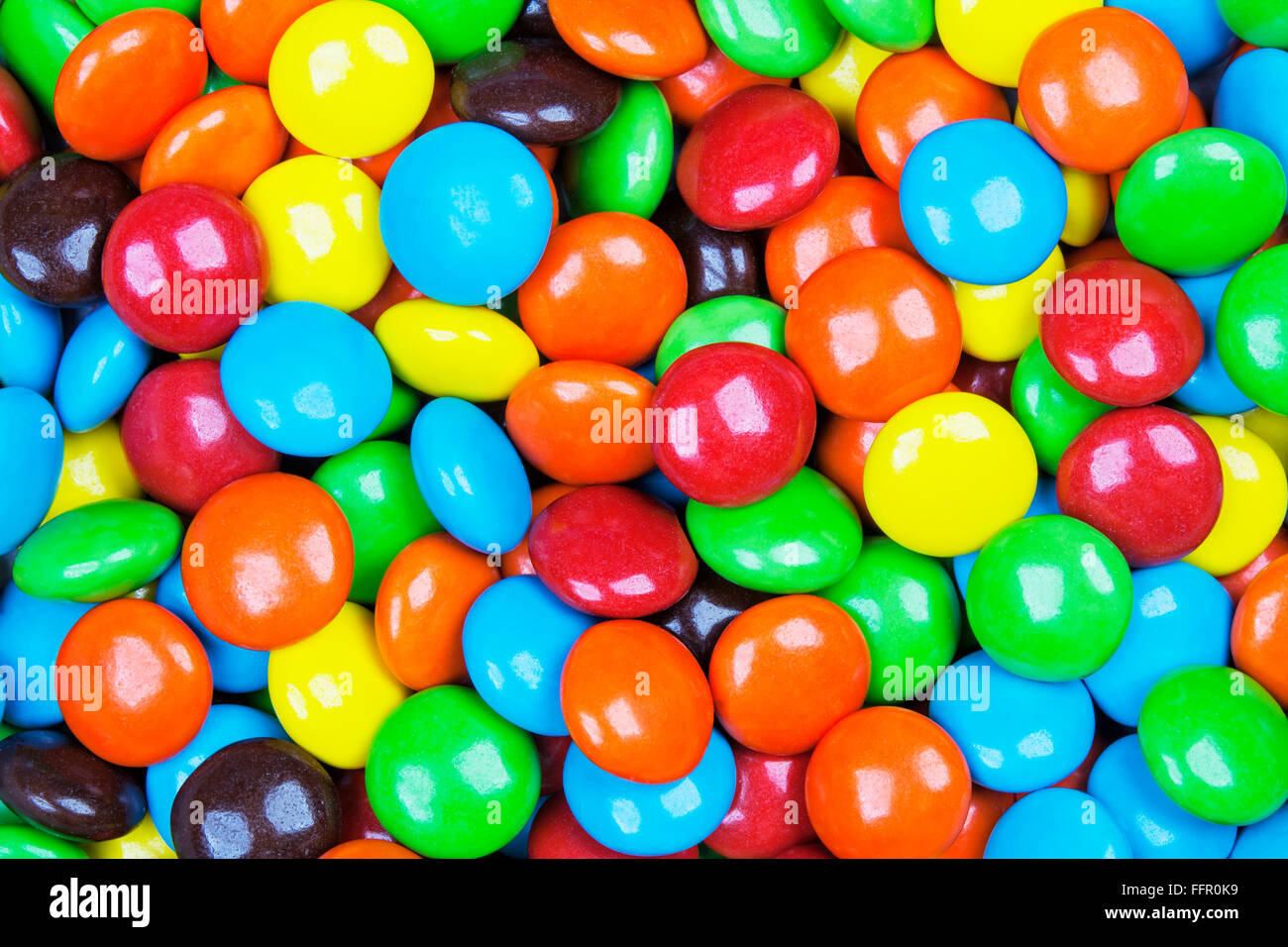 Hintergrund von bunt und lecker Milch Schokolade Süßigkeiten hautnah Stockfoto