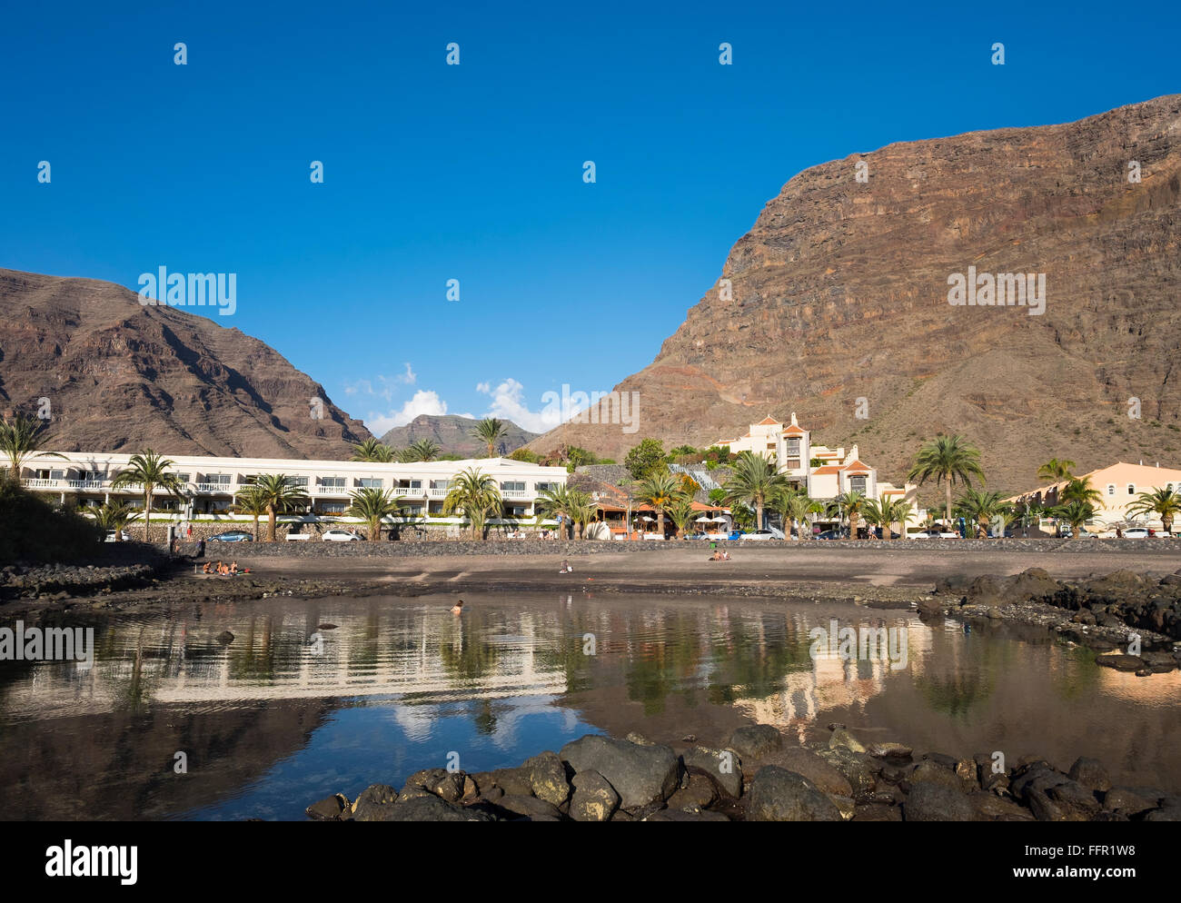 Charco del Conde, La Puntilla, Valle Gran Rey, La Gomera, Kanarische Inseln, Spanien Stockfoto