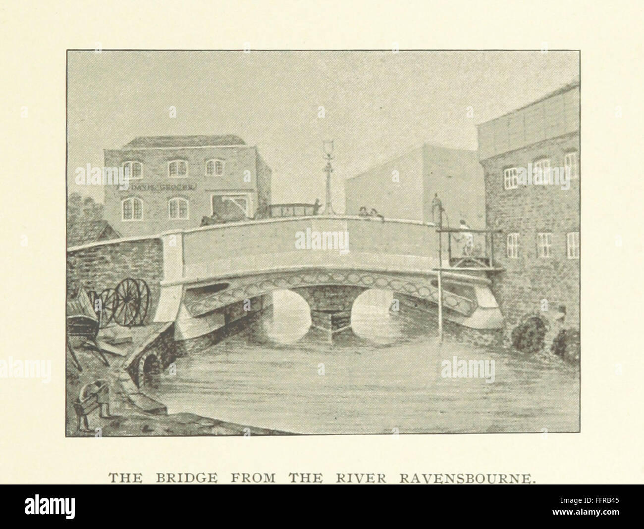 Dieses Buch bietet einen nostalgischen Einblick in die Geschichte von Deptford, mit Reproduktionen alter Drucke, Zeichnungen und Fotografien, die die Entwicklung und die historischen Sehenswürdigkeiten der Gegend veranschaulichen. Stockfoto