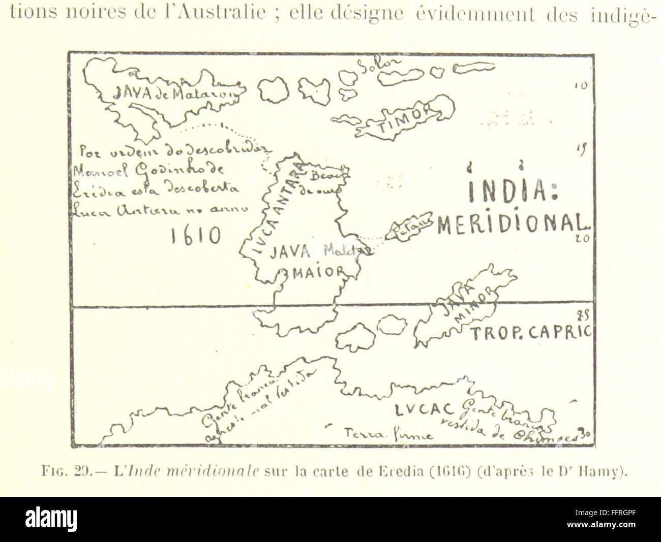 71 von "Le Kontinent Austral. Hypothèses et Découvertes Stockfoto