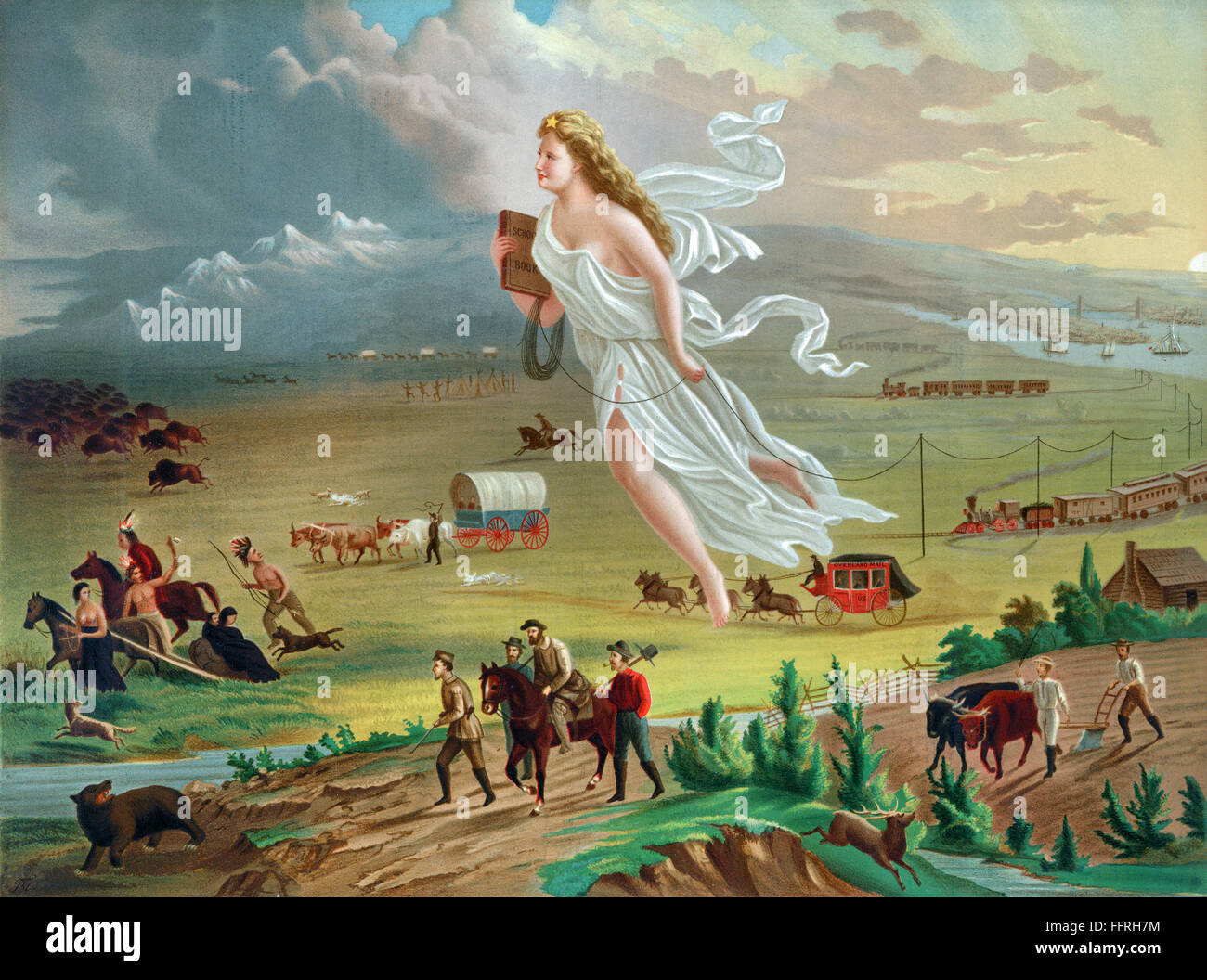 American Progress John Gast Manifest Destiny Westward Expansion