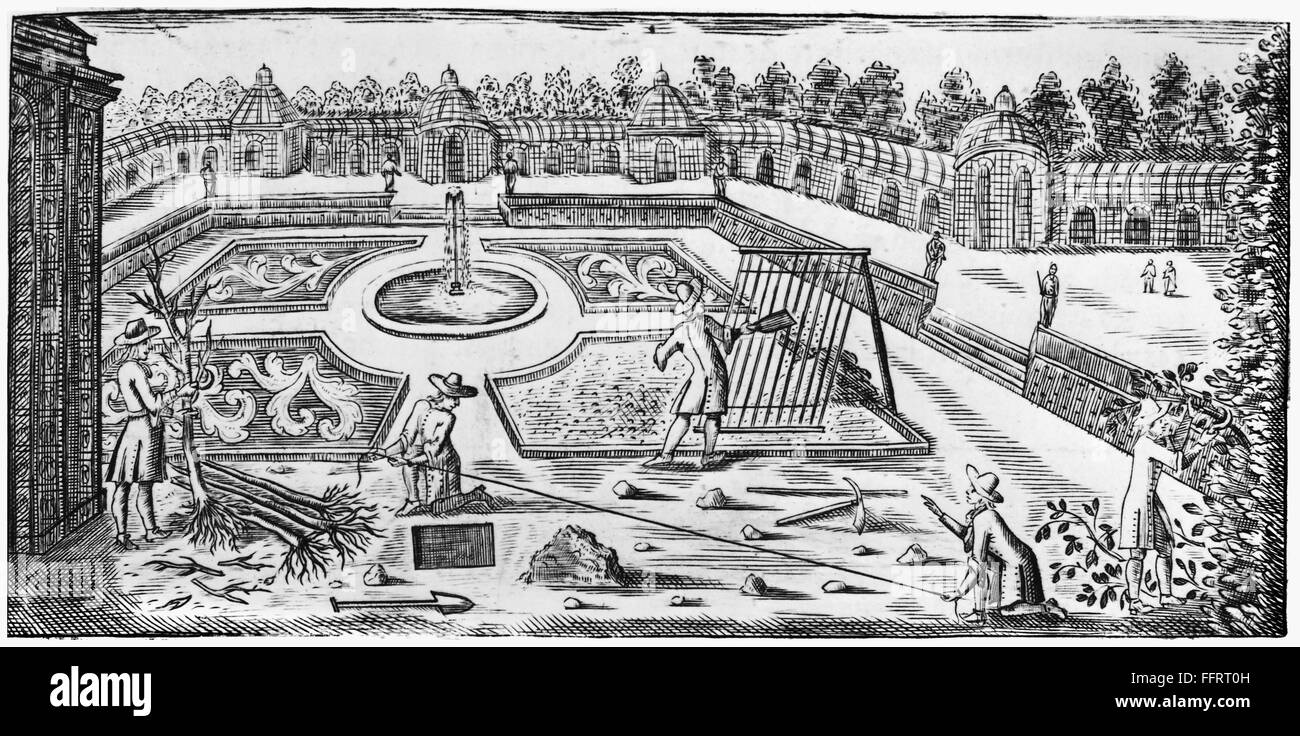 VERSAILLES GÄRTEN, 1690. /nPlanning und bereitet einen formalen Garten