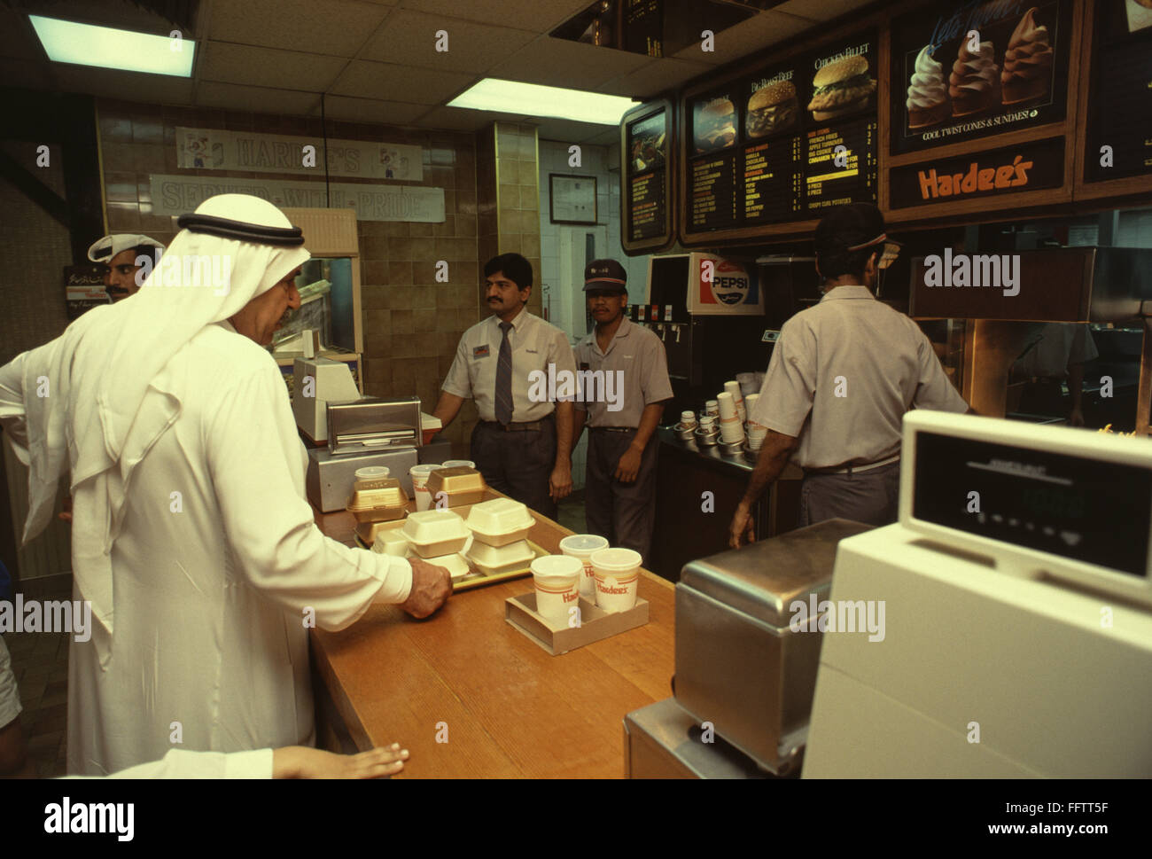 Hardee's Restaurant in Al Khobar. Stockfoto