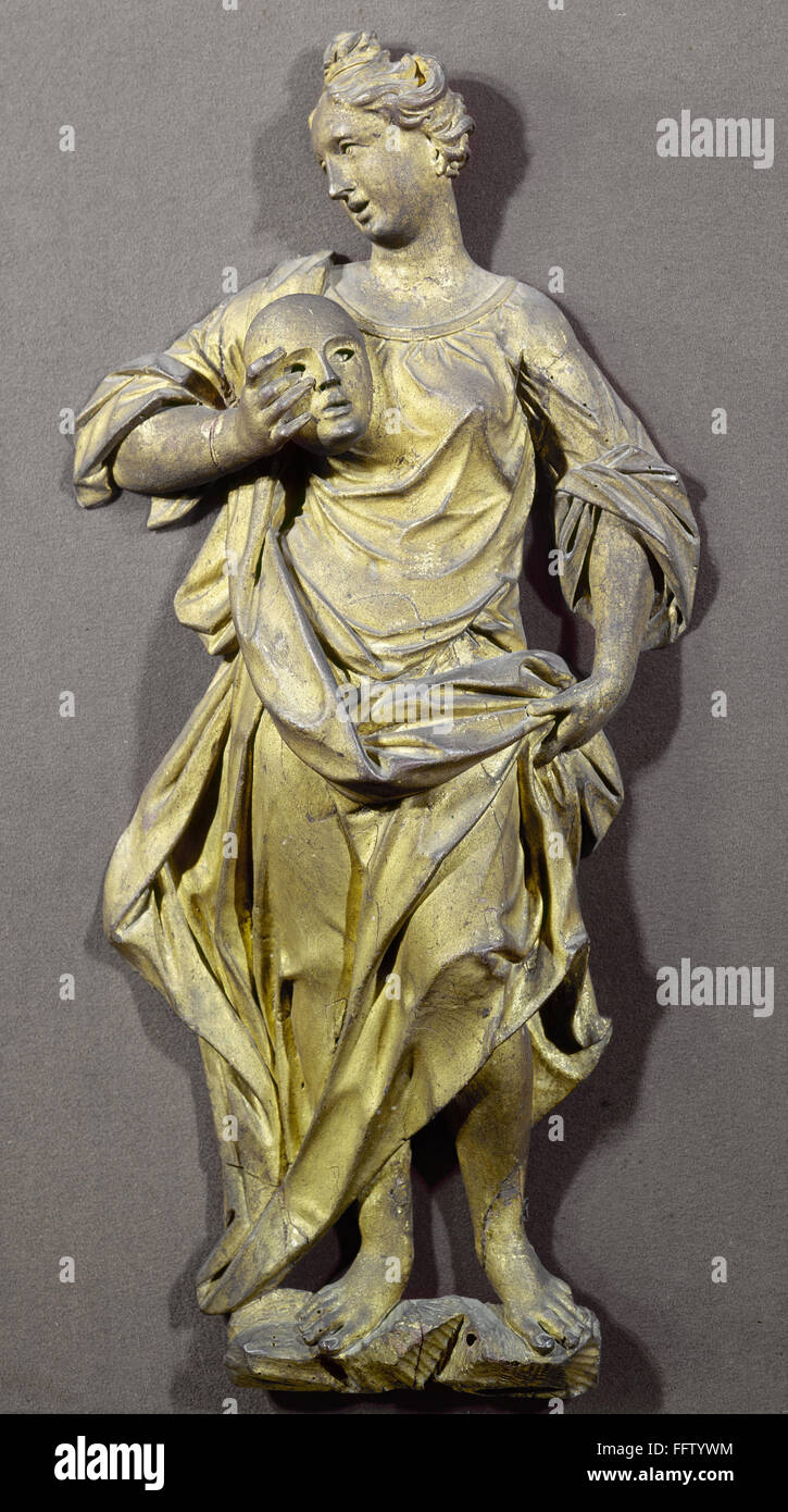 BUCENTAUR FRAGMENT. /nWooden Abbildung einer jungen Frau mit einer