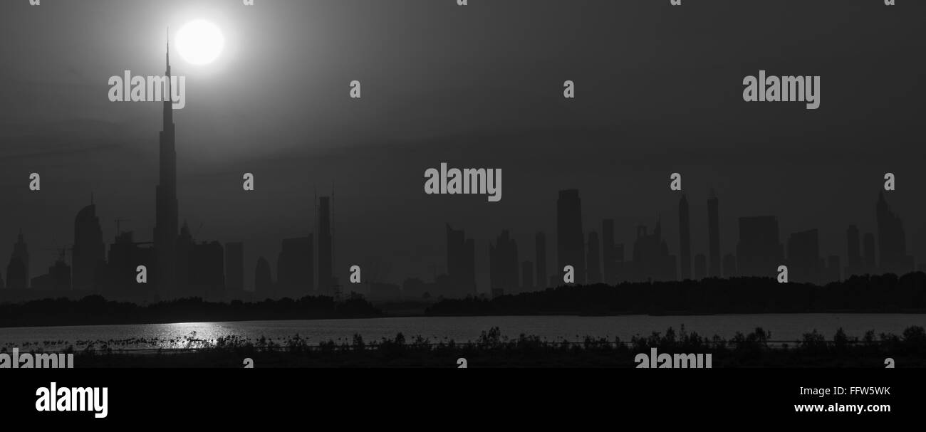 Einstellung zu Burj khalifa Stockfoto