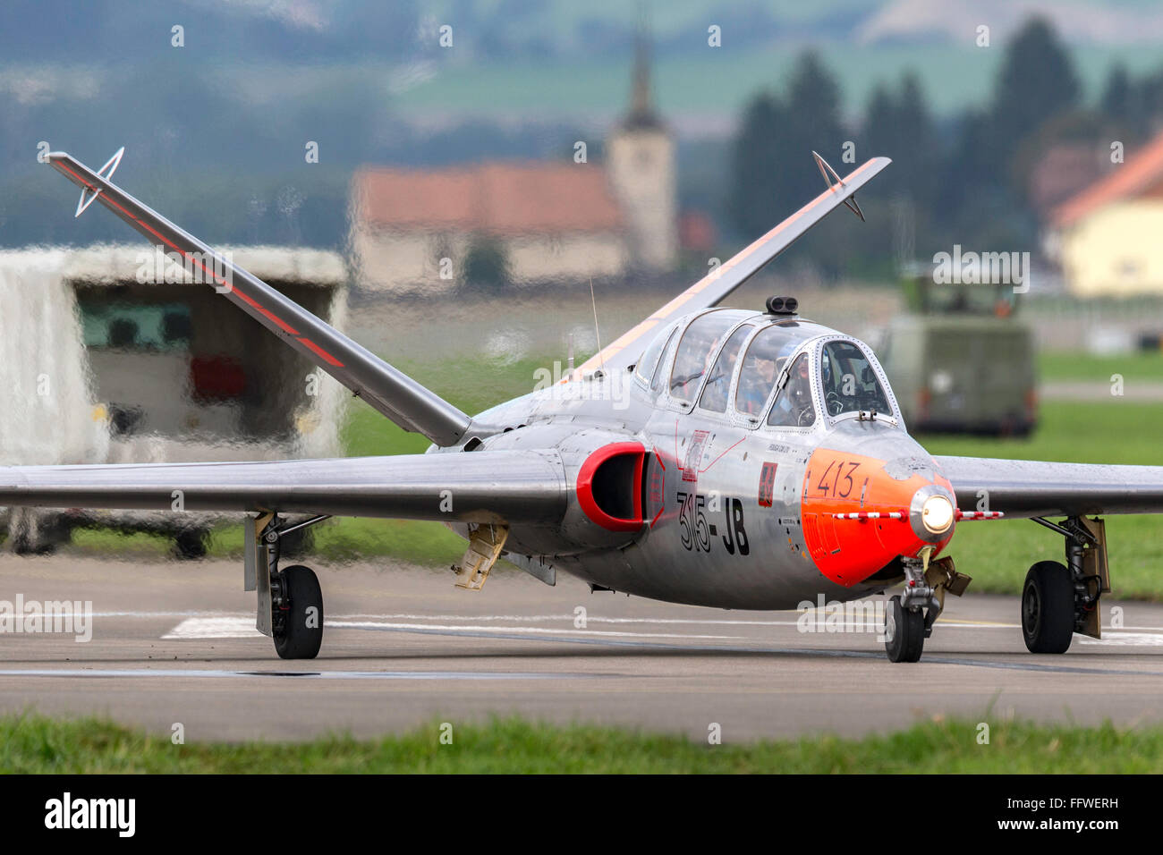 Fouga CM-170R Magister Jet Trainer F-AZPZ Stockfotografie - Alamy