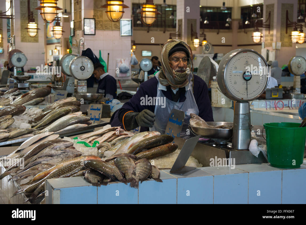 Kuwait-Fischmarkt Stockfoto