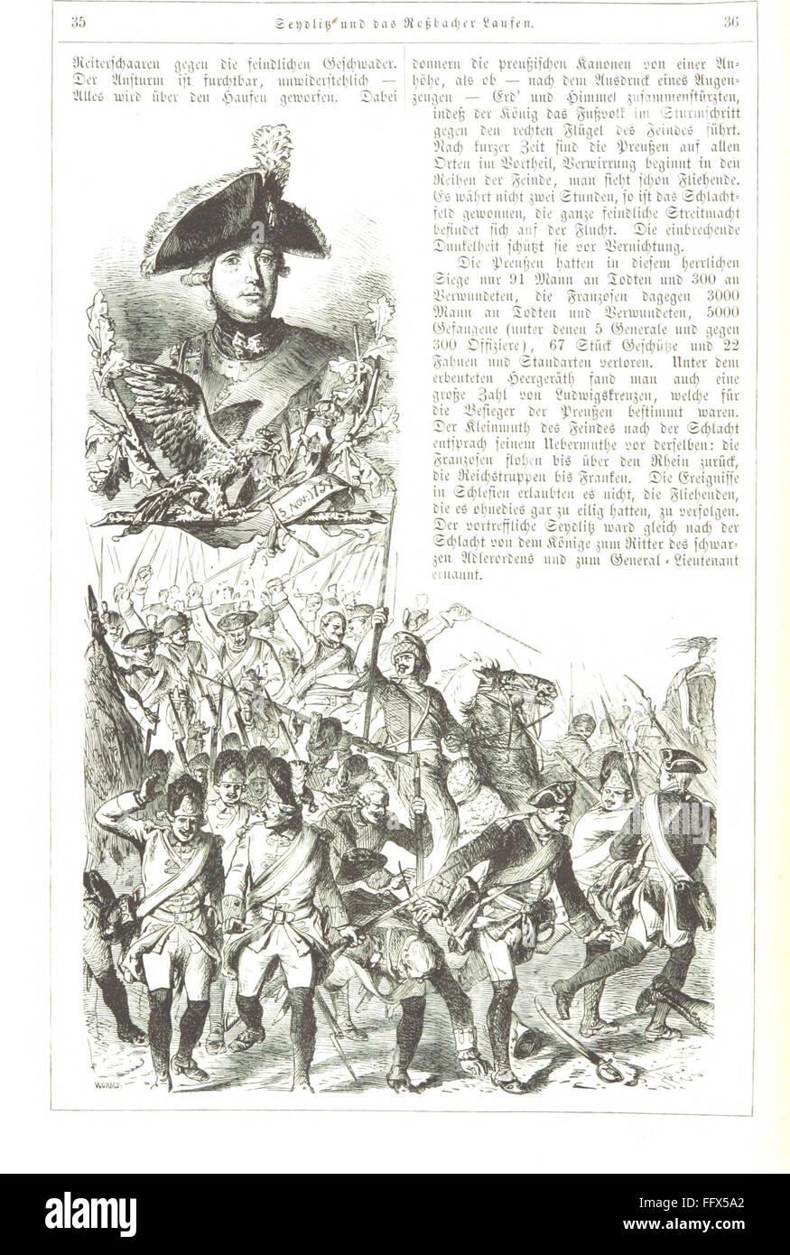 Der Siebenjährige Krieg wird von L. Burger in dieser vierten erweiterten Ausgabe illustriert, in der er den globalen Konflikt zwischen 1756 und 1763 mit einem Schwerpunkt auf wichtigen militärischen Kampagnen und Schlachten beschreibt. Stockfoto