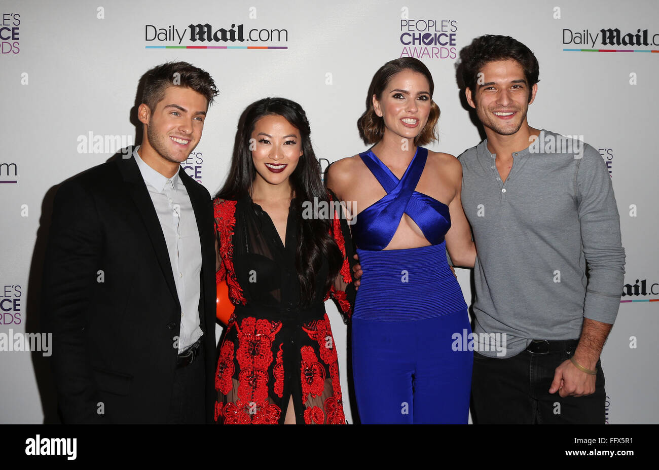 Die DailyMail After-Party für das Jahr 2016 Peoples Choice Awards mit: Cody Christian, Arden Cho, Shelley Hennig, Tyler Posey wo: Los Angeles, California, Vereinigte Staaten von Amerika bei: 6. Januar 2016 Stockfoto