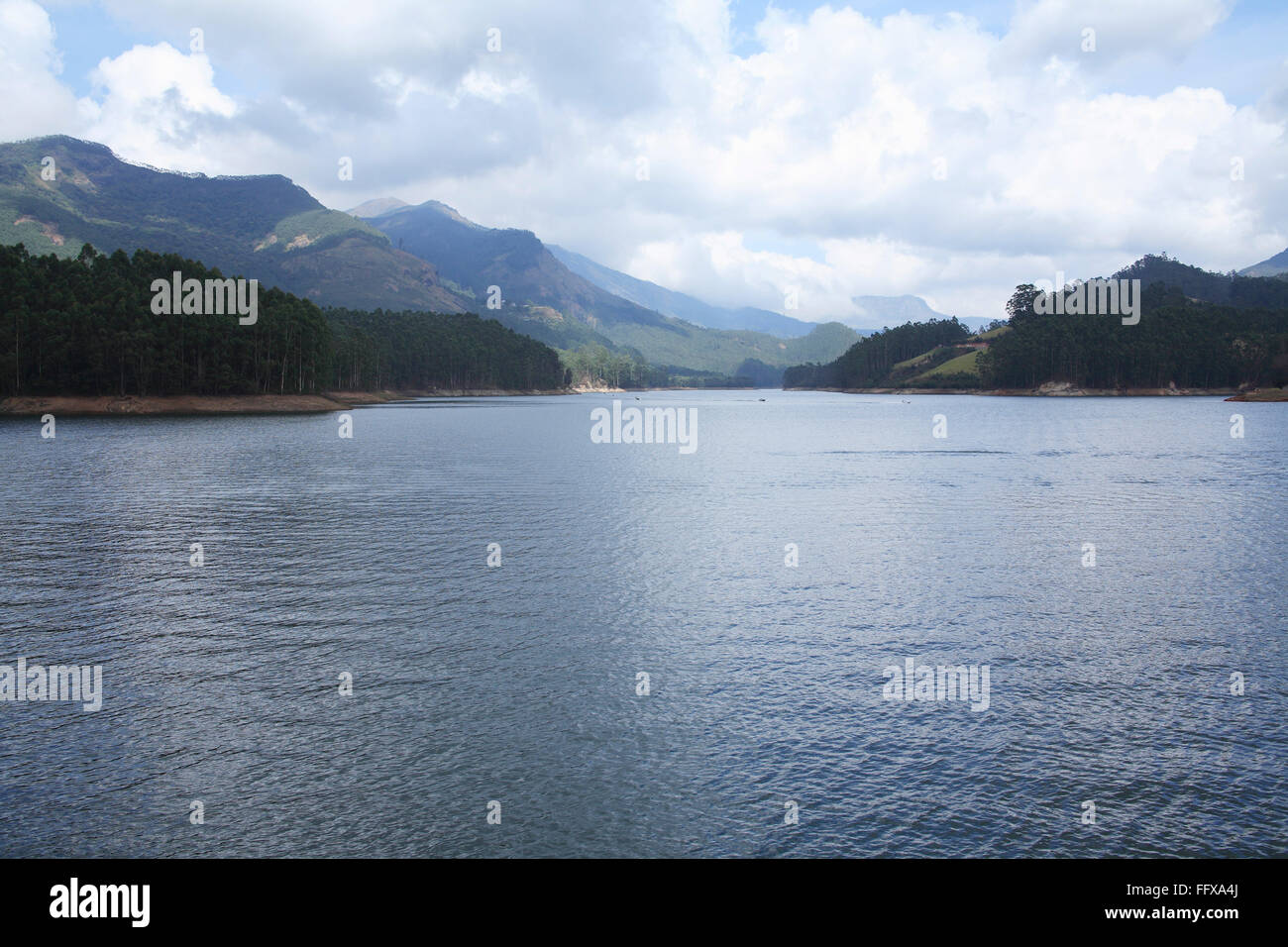 Munnar Lake, Mattupetty Dam, Munnar, Idukki District, Kerala, Indien, Asien Stockfoto