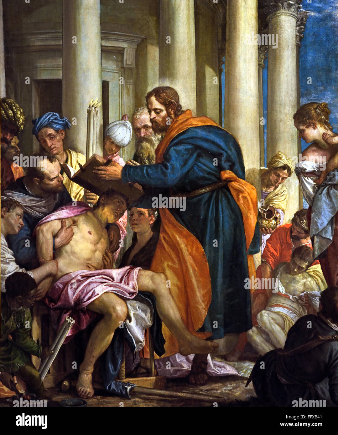 St. BARNABAS Heilung der Kranken 1566 PAOLO CALIARI (1528-1588) Italien Italienisch Stockfoto