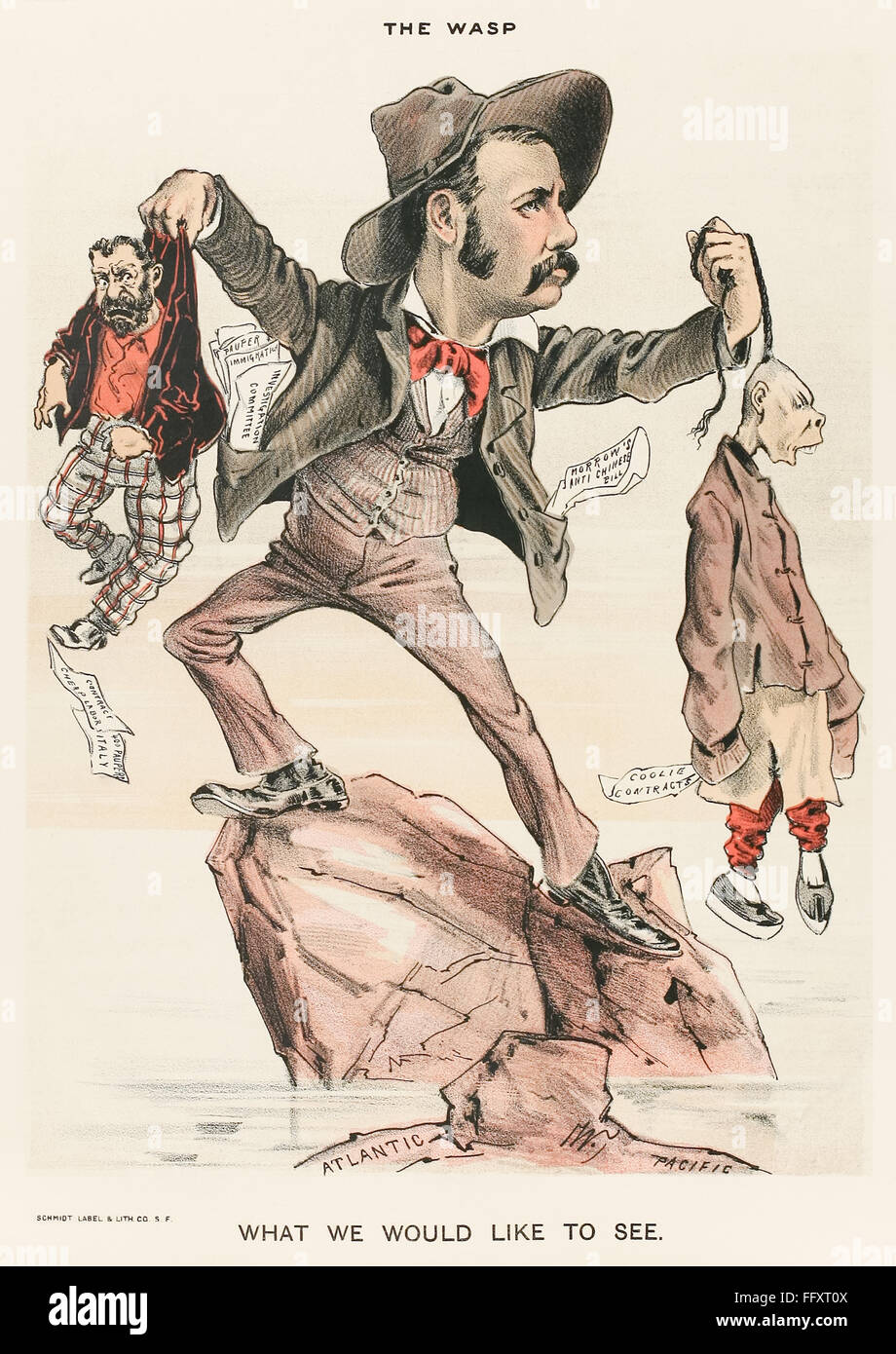 "Was würden wir gerne sehen." Die Wespe Cartoon 1888 Stockfoto