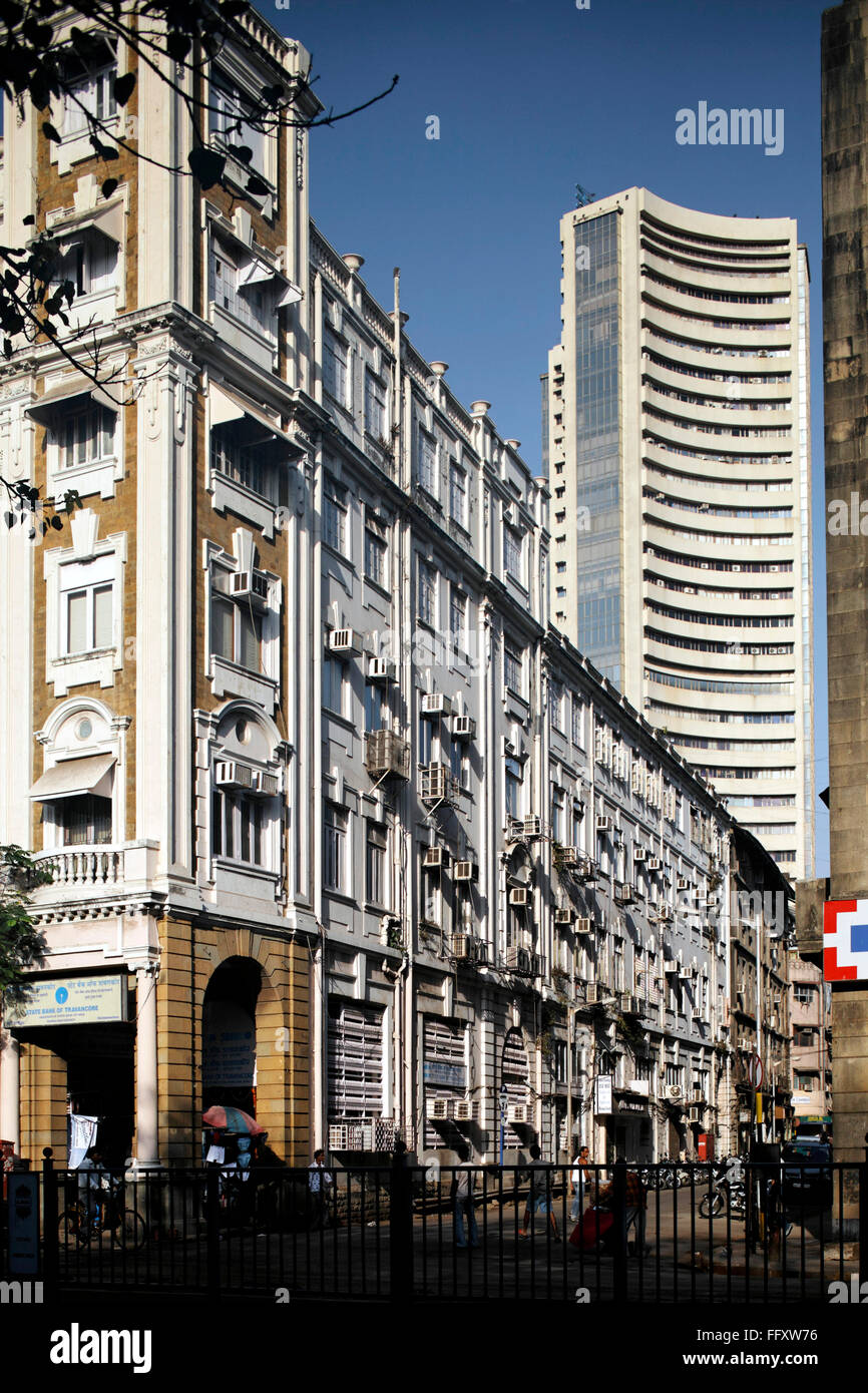 Stock Exchange Gebäude, Bombay Mumbai, Maharashtra, India Stockfoto
