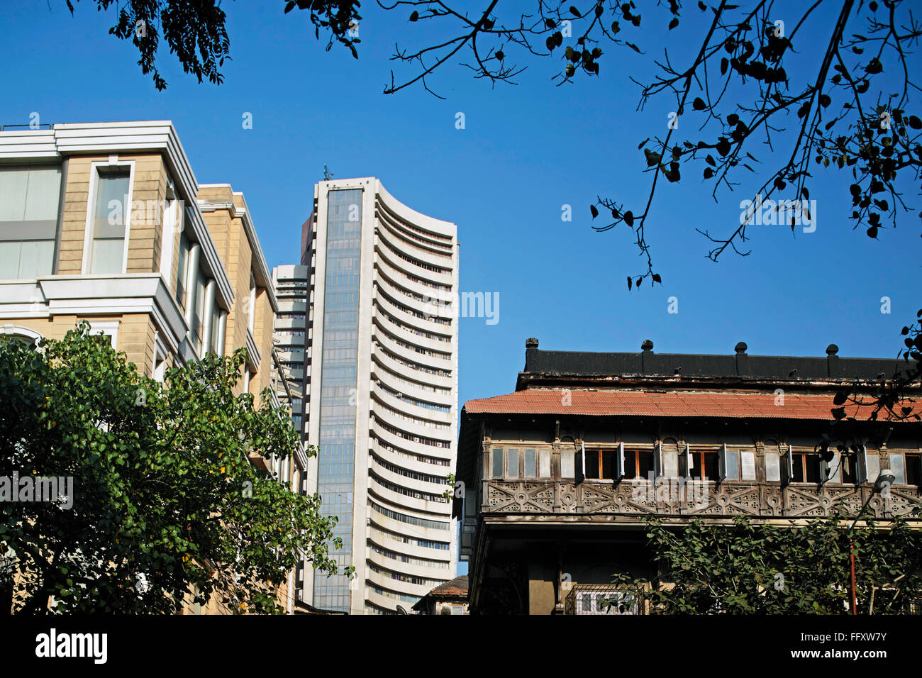 Stock Exchange Gebäude, Bombay Mumbai, Maharashtra, India Stockfoto