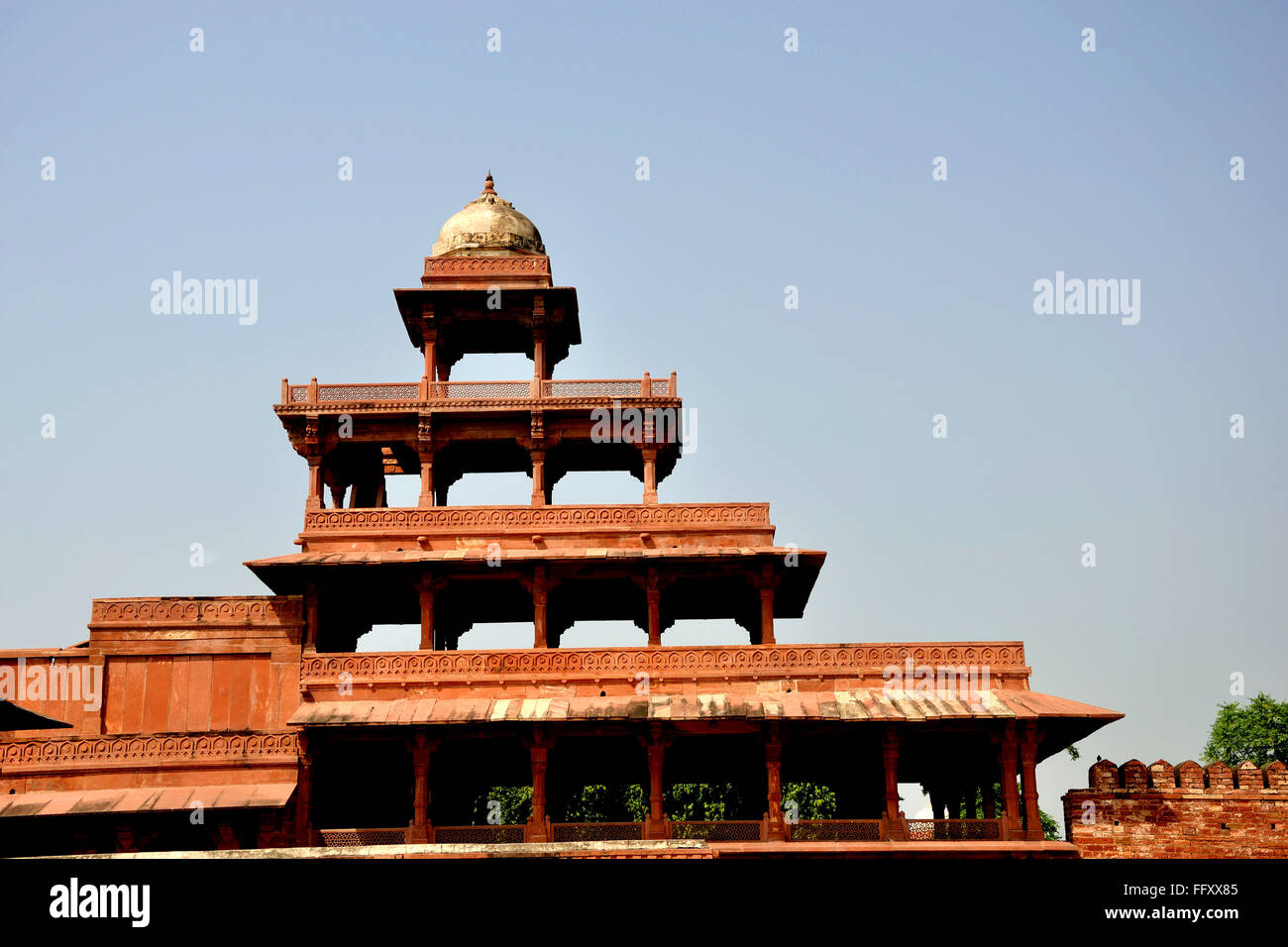 Panch Mahal in Fatehpur Sikri Indien Stockfoto