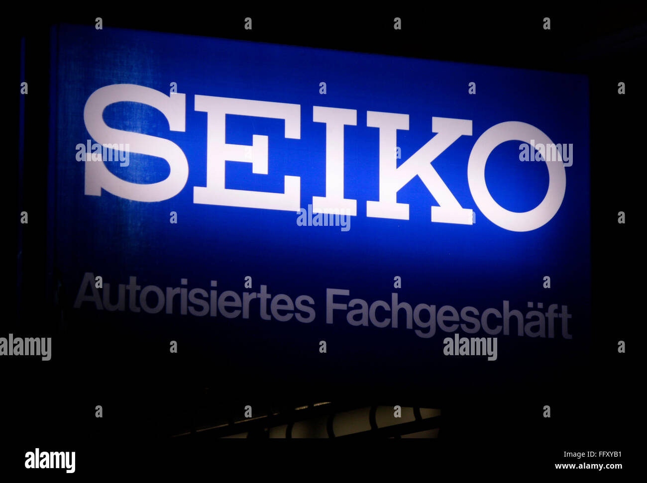 Markenname: "Seiko", Berlin. Stockfoto
