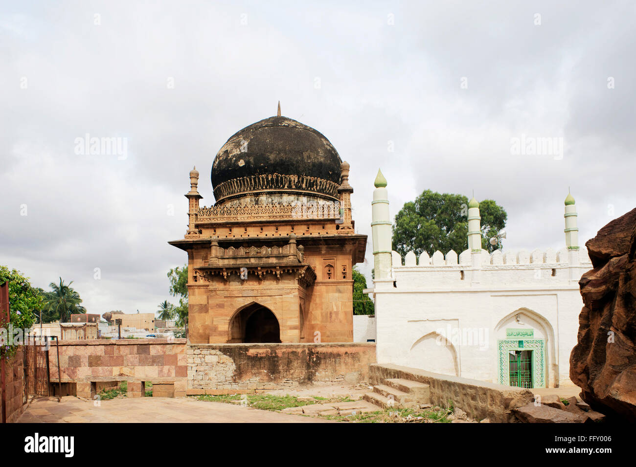 Moschee, Badami Fort, Badami, Karnataka, Indien Erbe Stockfoto